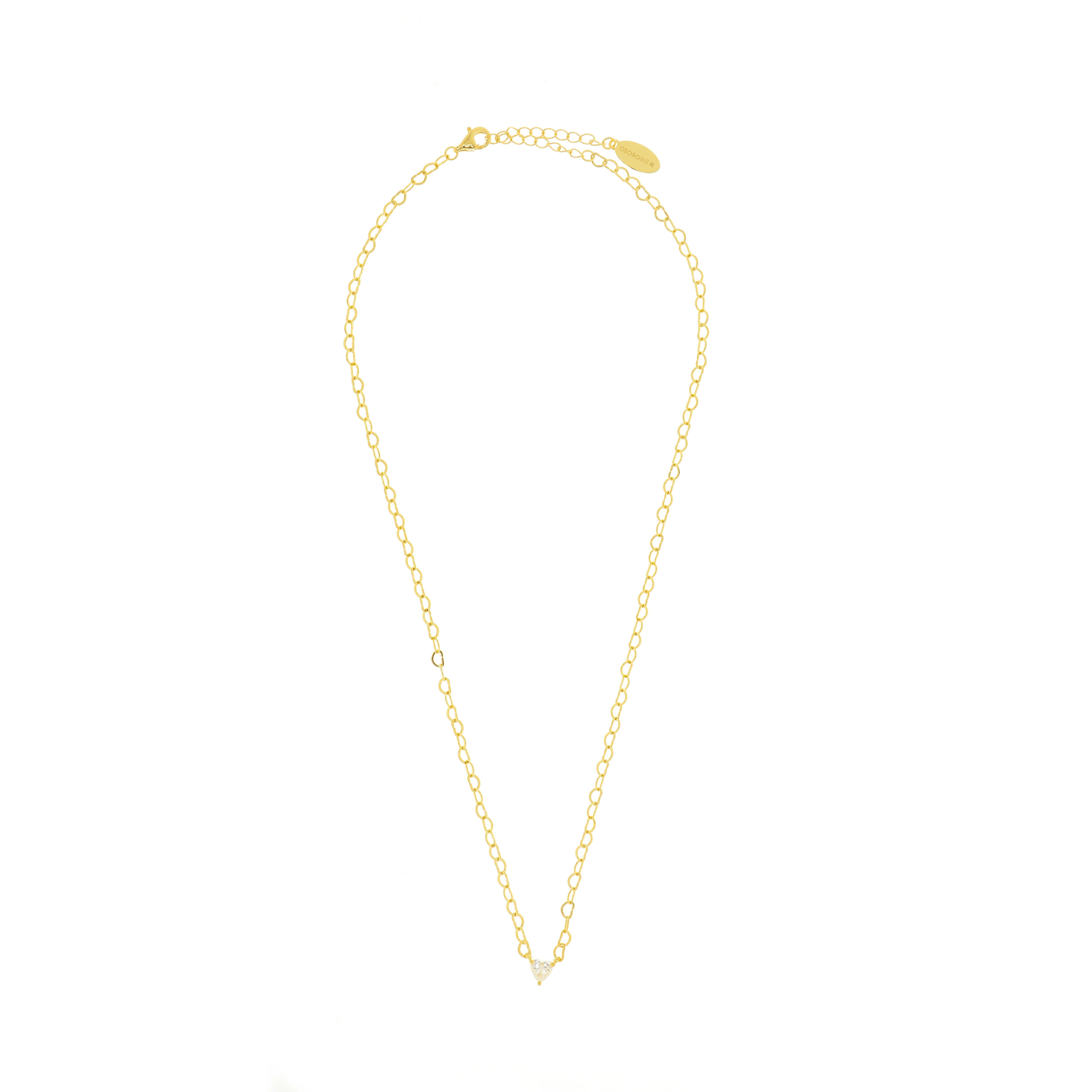 Georgini Sweetheart Heart Chain Necklace Gold