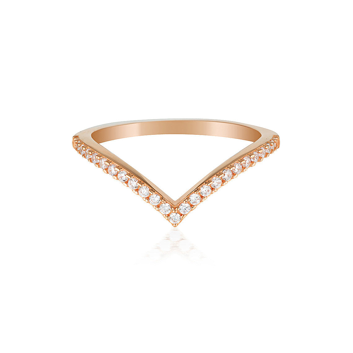 Rock Star V Rose Gold Ring