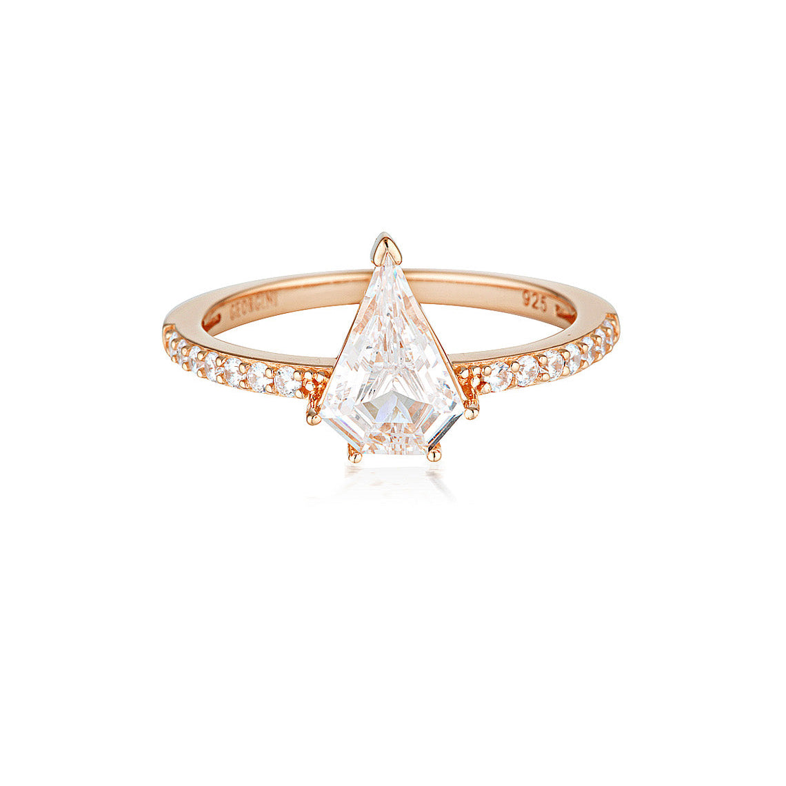 Rock Star Shield Rose Gold Ring
