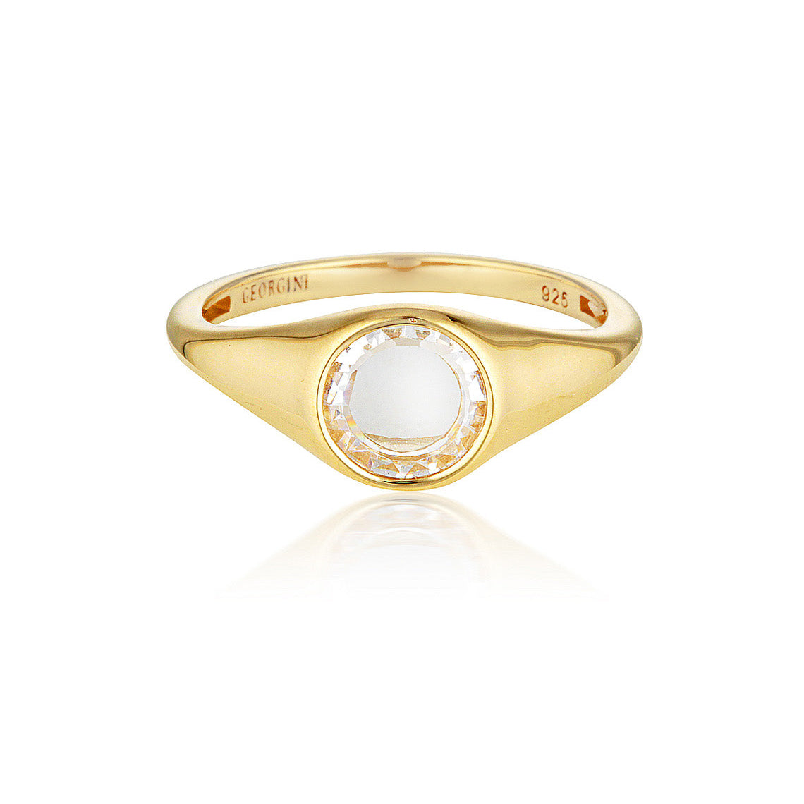 Noel Nights Sliced Stone Ring Gold