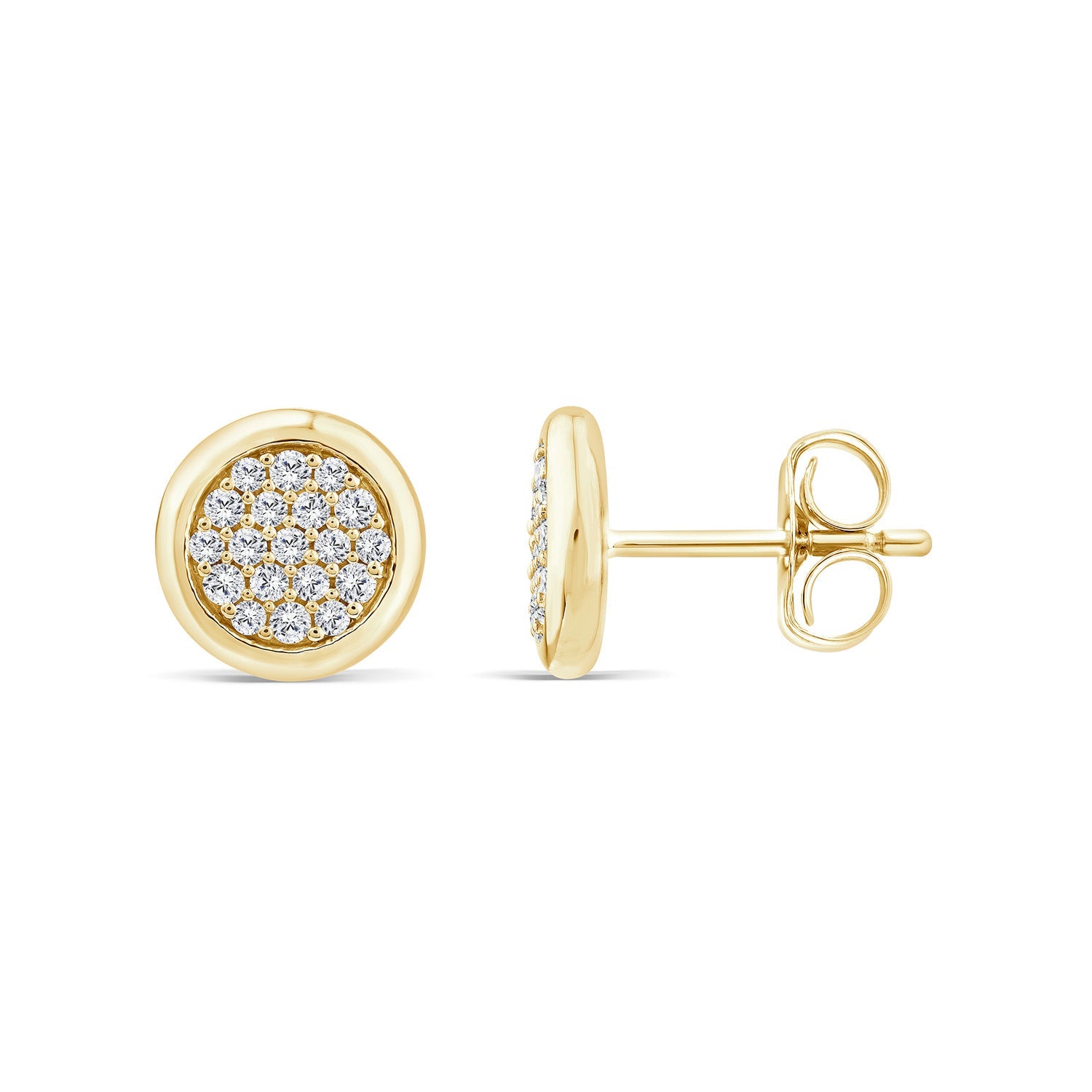 22ct Gold Vermeil 0.33ct Lab Grown Diamond Round Earrings