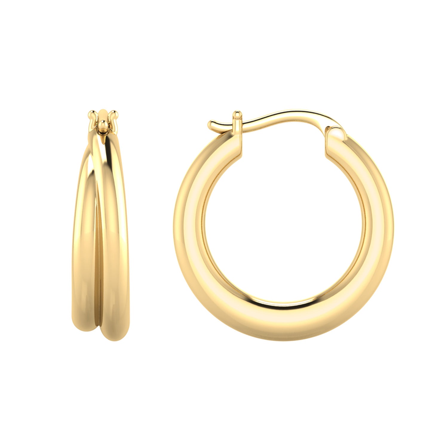 22ct Gold Vermeil 16mm Hoop Earrings