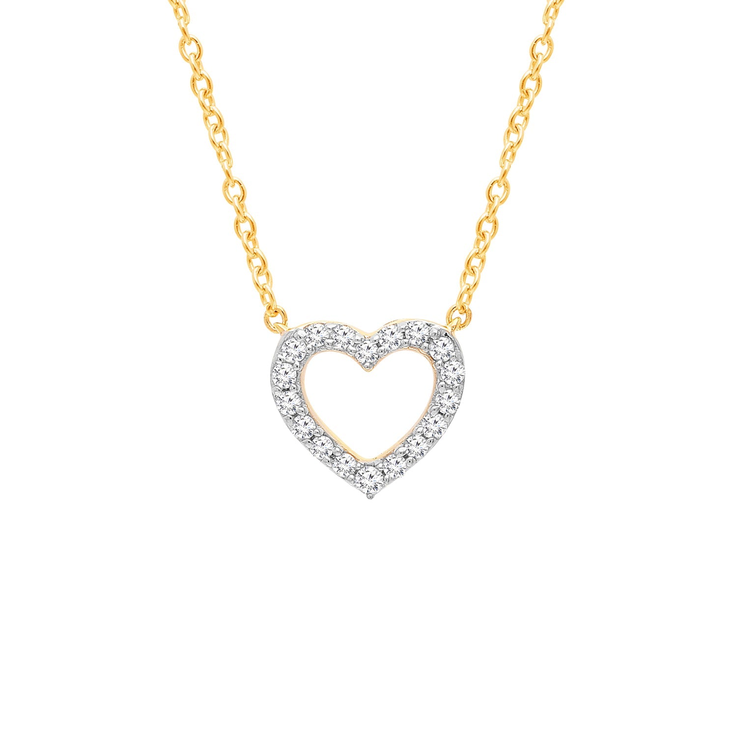 0.1ct Lab Grown Diamond Necklace in 9ct Yellow Gold