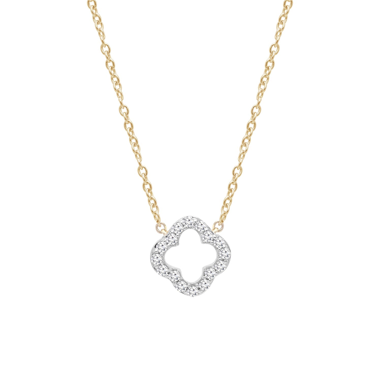 0.09ct Lab Grown Diamond Necklace in 9ct Yellow Gold