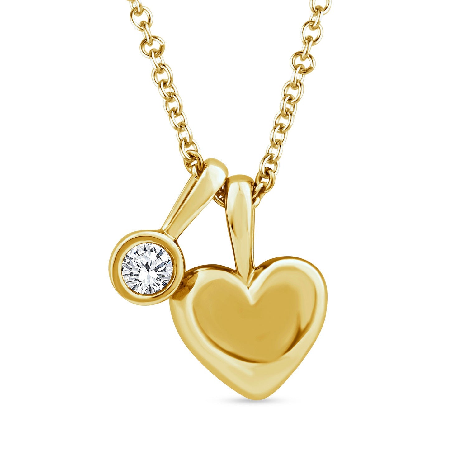 22ct Gold Vermeil 0.06ct Lab Grown Diamond Necklace 40-45cm