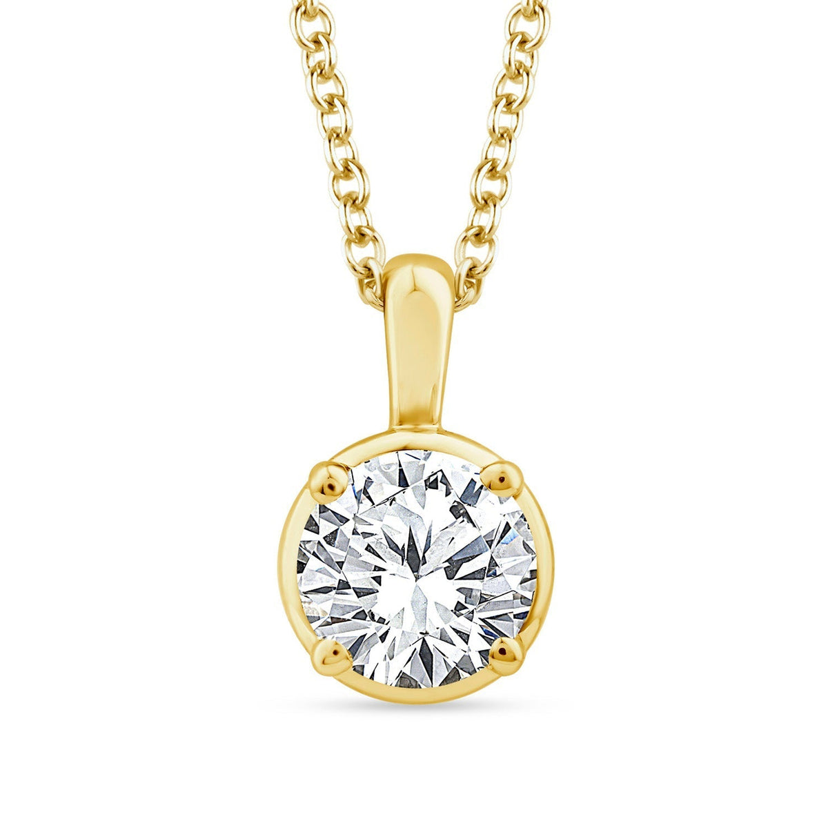 22ct Gold Vermeil 1.00ct Lab Grown Diamond Necklace 40-45cm