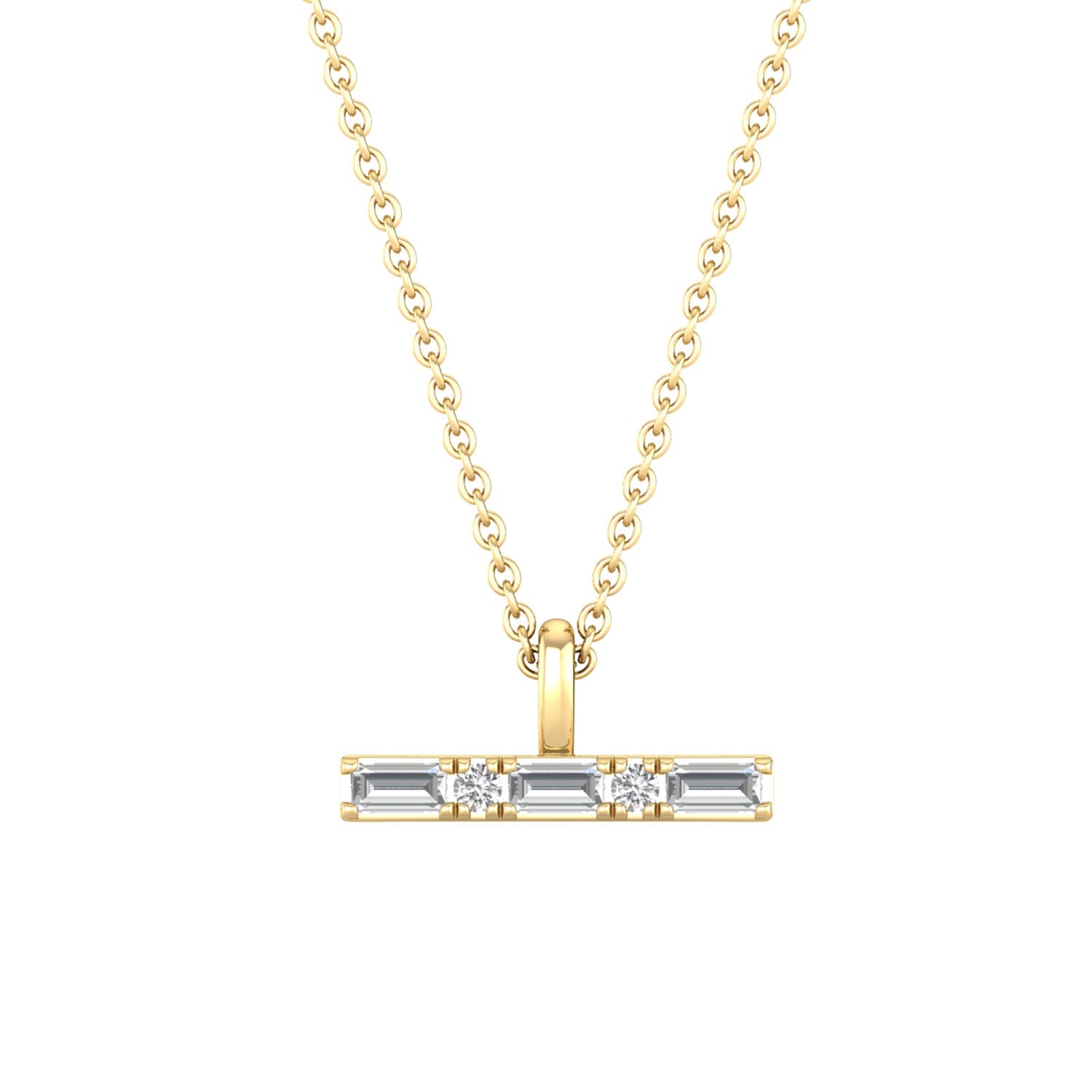22ct Gold Vermeil 0.20ct Lab Grown Diamond Necklace 40-45cm