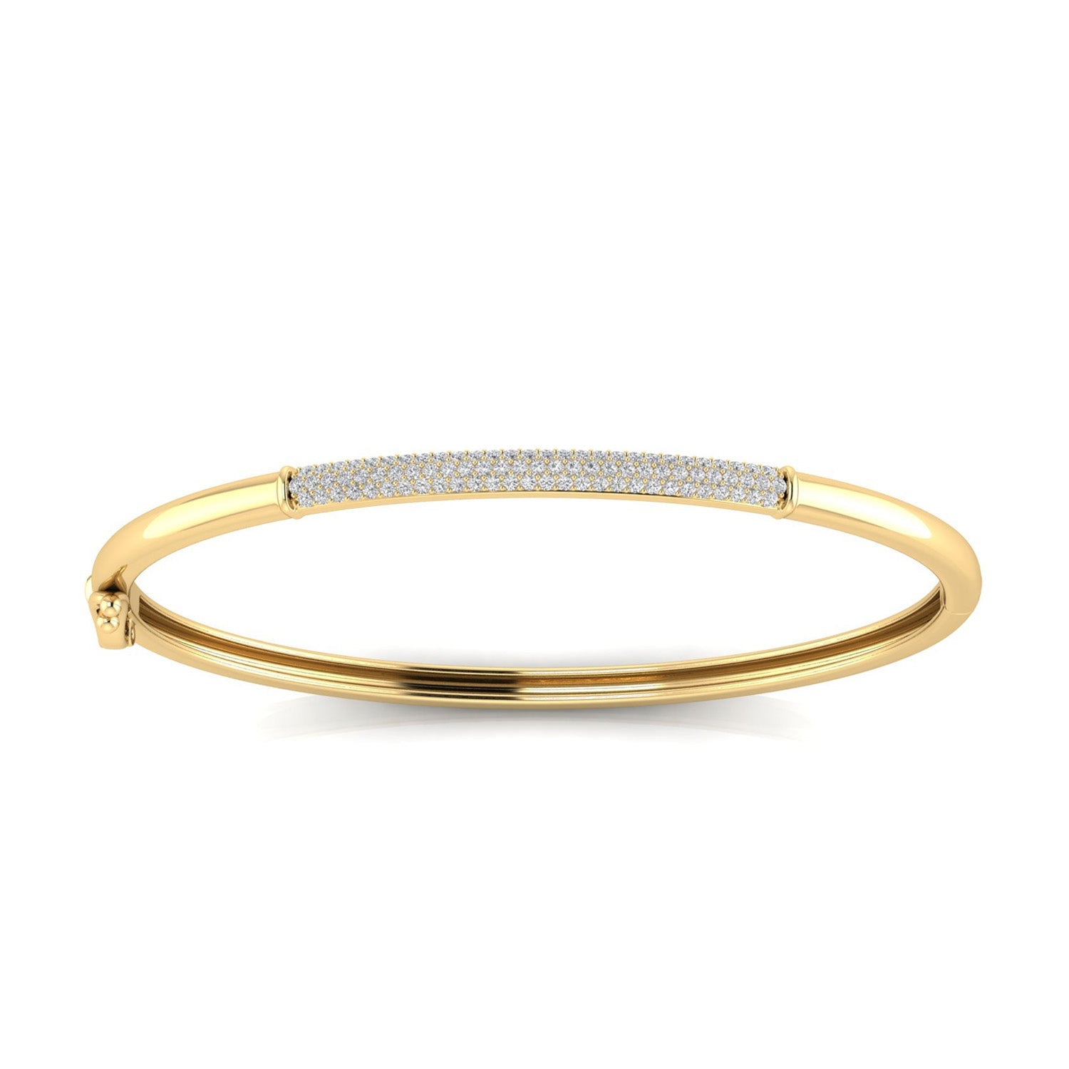 22ct Gold Vermeil 0.50ct Lab Grown Diamond Bangle 60mm