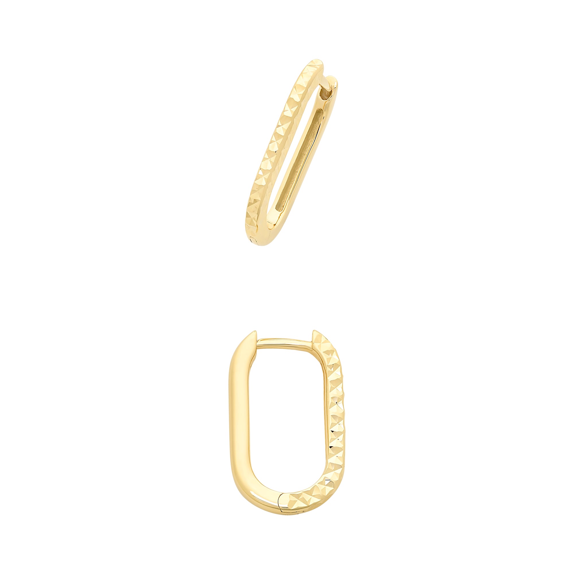 9ct Gold Diamond Cut Huggies