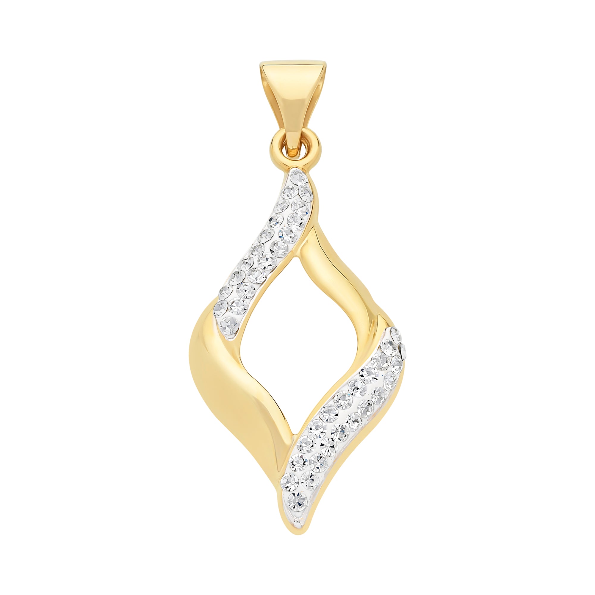9ct Gold Crystal Pendant
