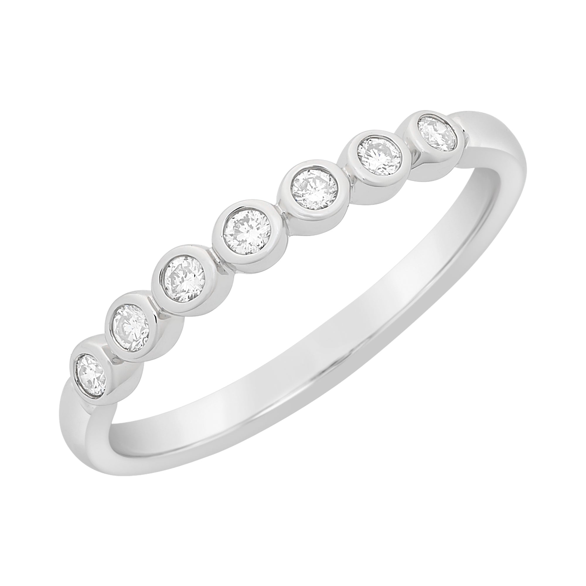 9ct White Gold Diamond Ring