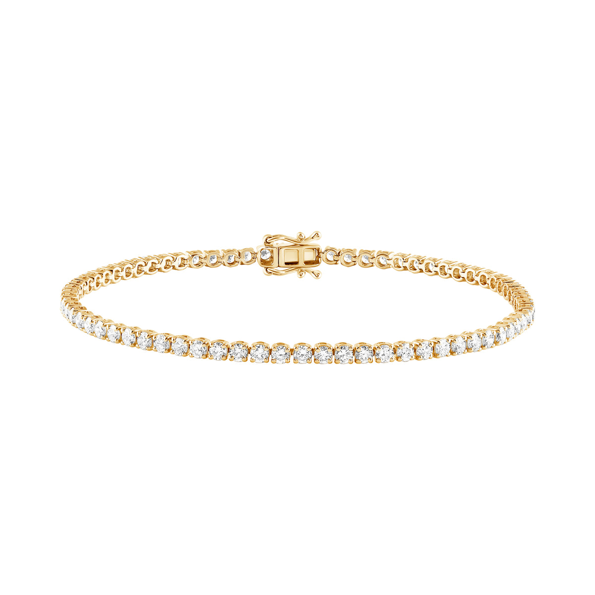9ct Gold 3.00ct TDW Lab Grown Diamond Tennis Bracelet