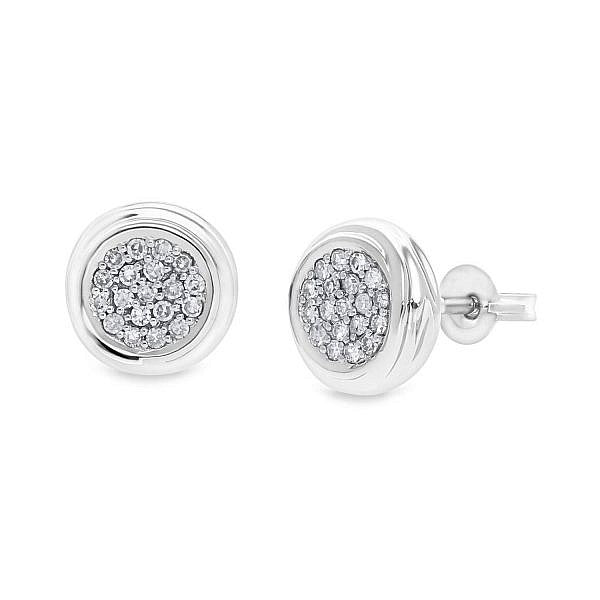diamond cluster stud earrings
