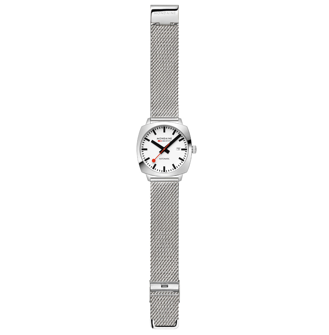 Mondaine Cushion Automatic Stainless Steel Watch - MSL.3961B.SM