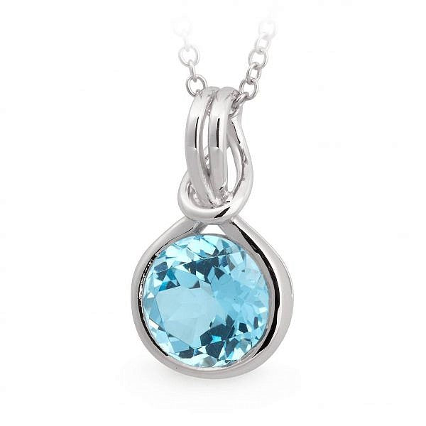Blue topaz drop pendant