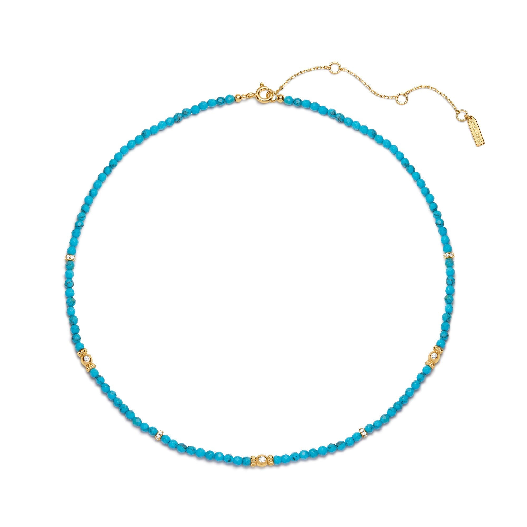 Ania Haie Gold Lab-Created Turquoise Beaded Necklace