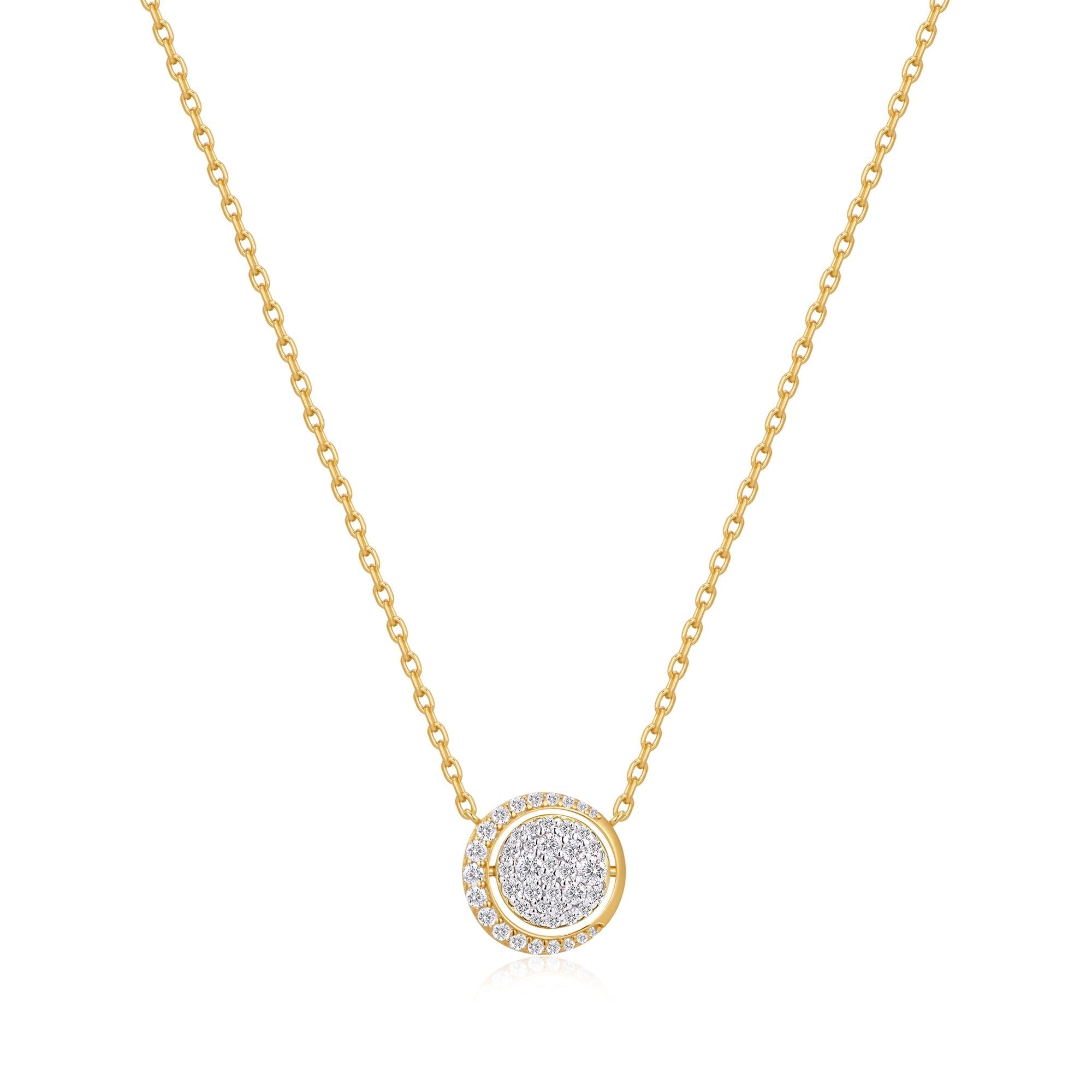 Ania Haie Gold Reversible Pave Moon Evil-Eye Necklace