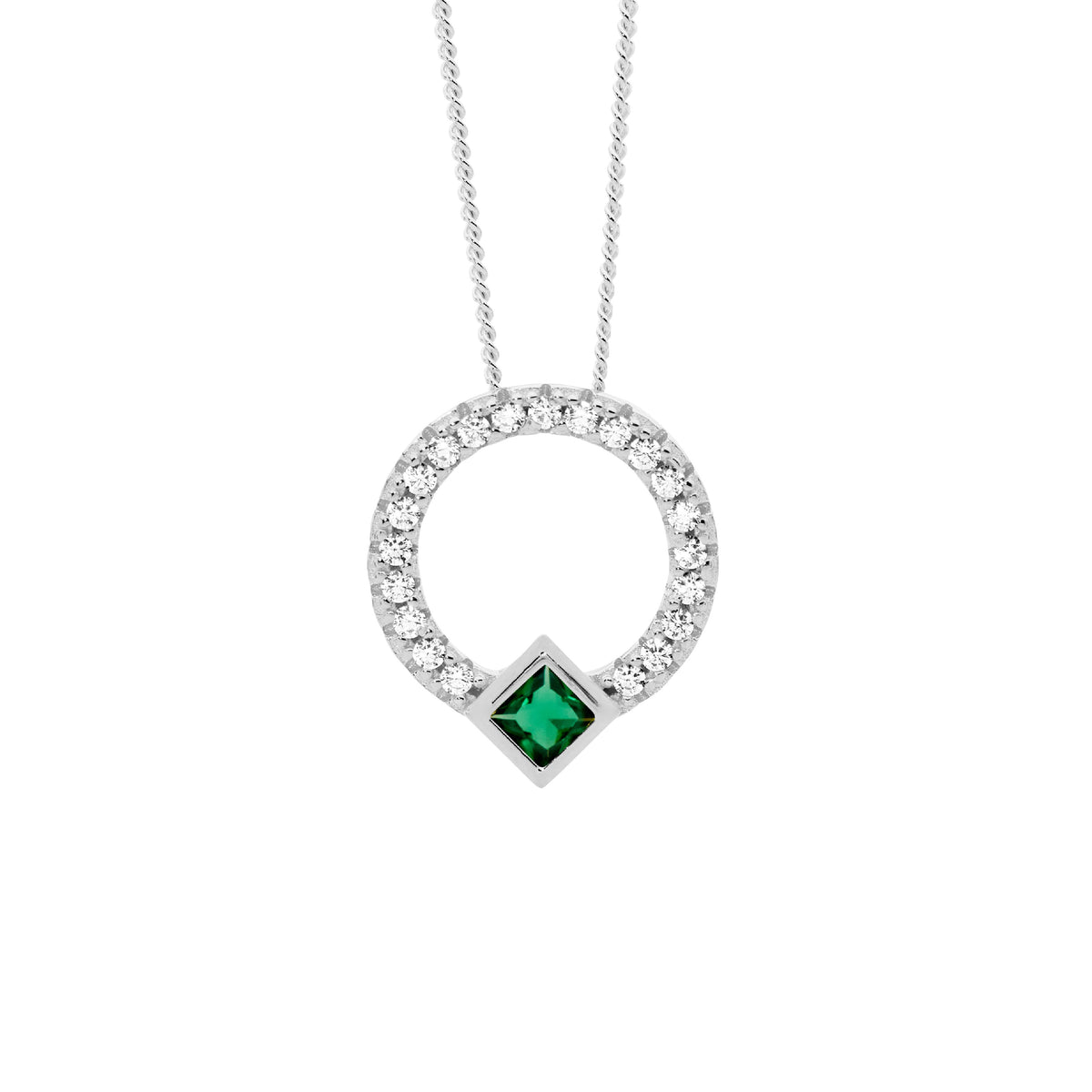 Sterling Silver Cubic Zirconia Pendant