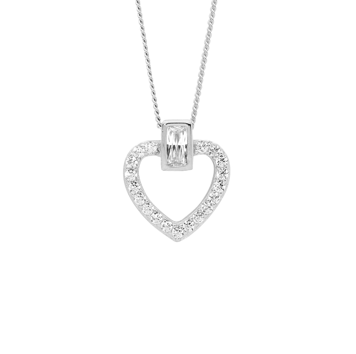 Sterling Silver Cubic Zirconia Pendant