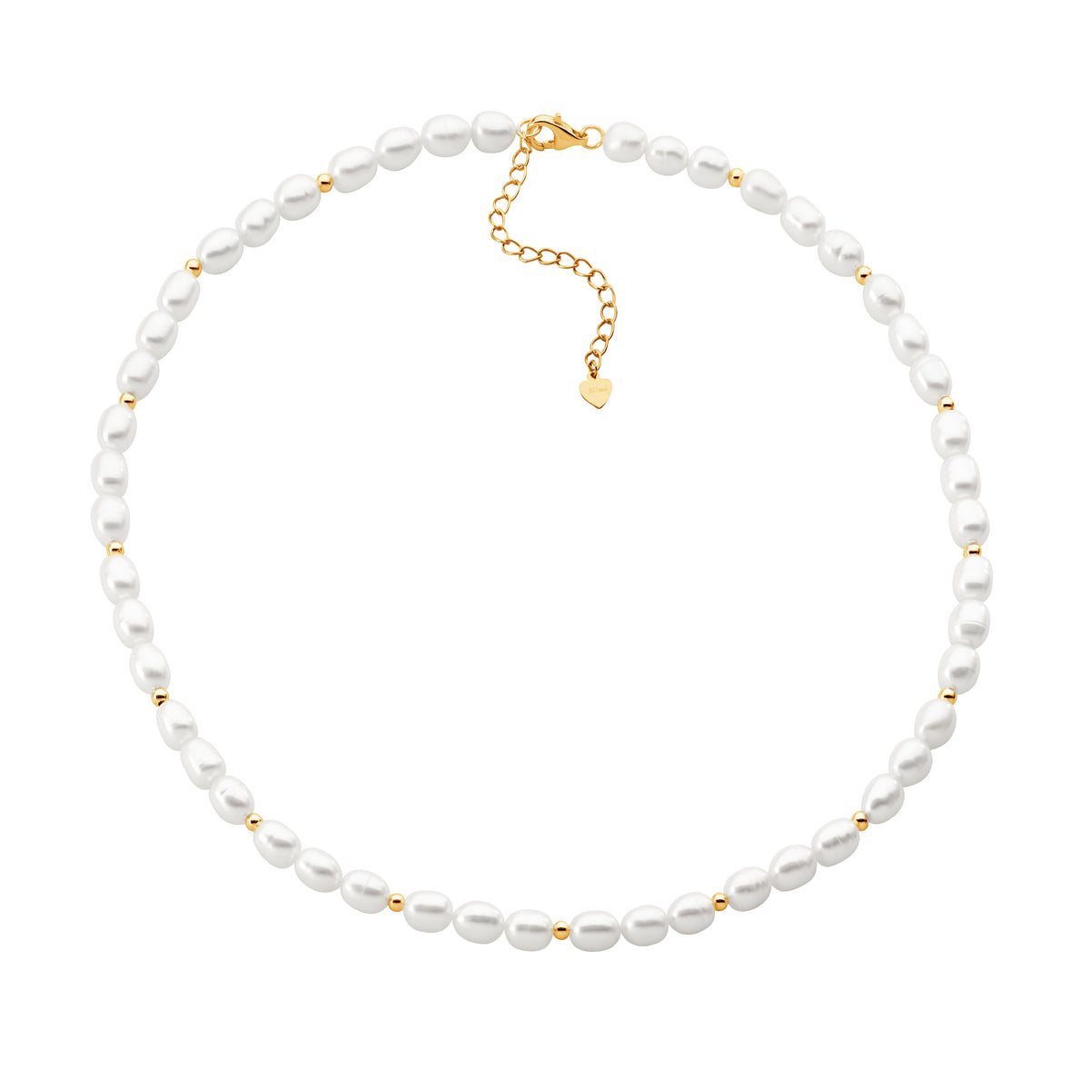 Gold Plated Sterling Silver Pearl Necklace