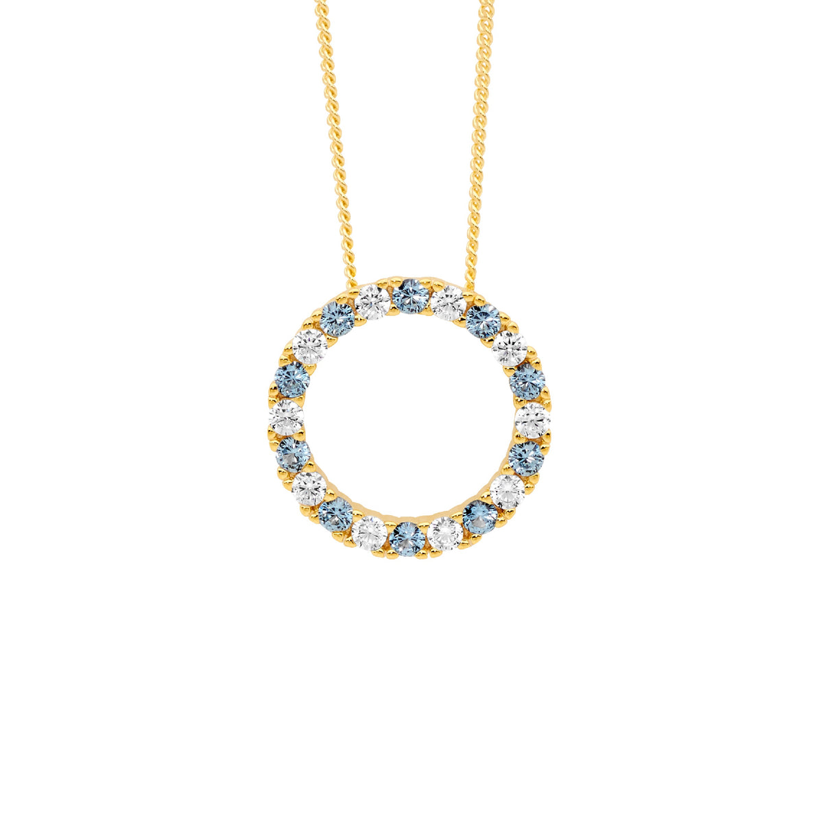 Gold Plated Sterling Silver Cubic Zirconia Pendant