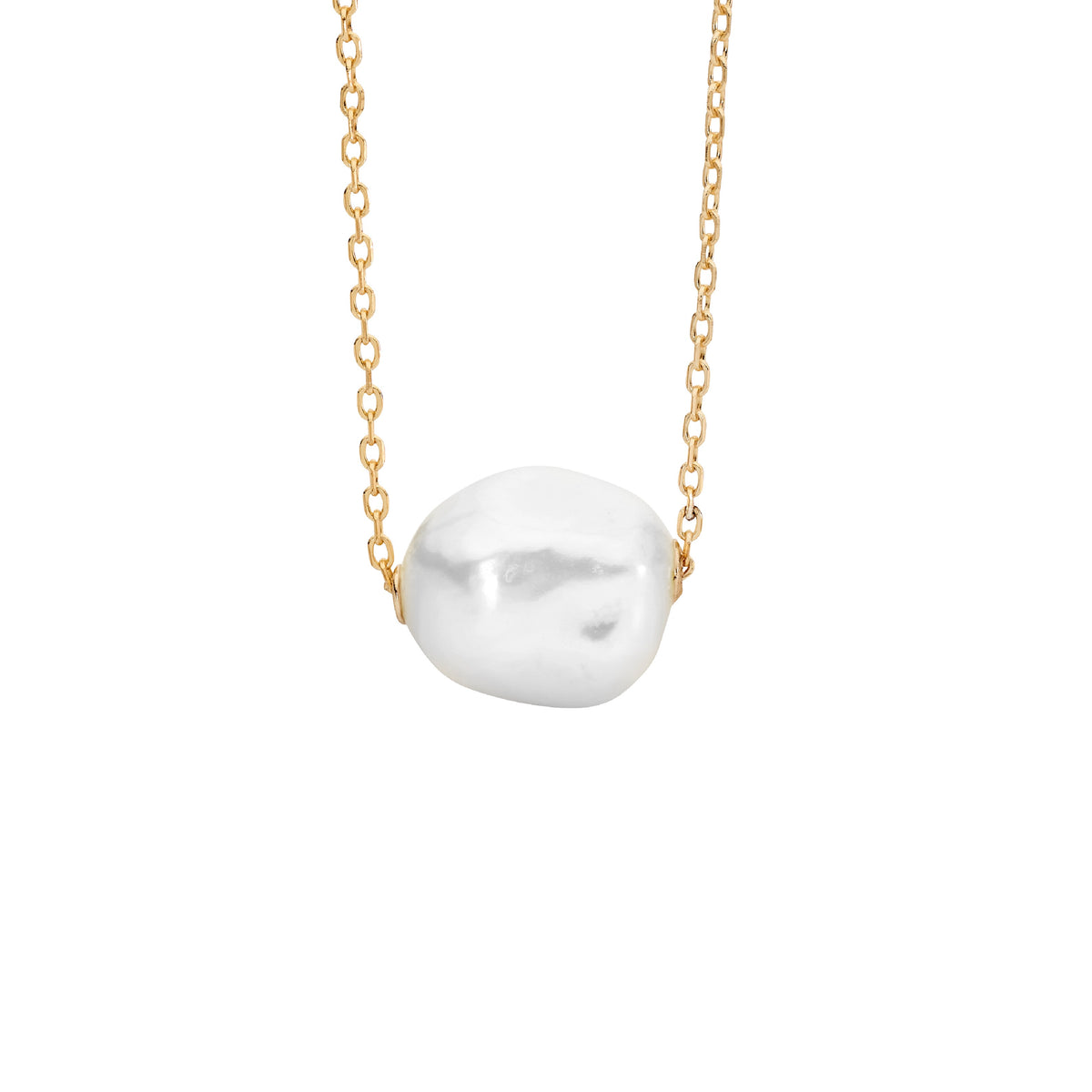 Gold Plated Sterling Silver Pearl Necklet
