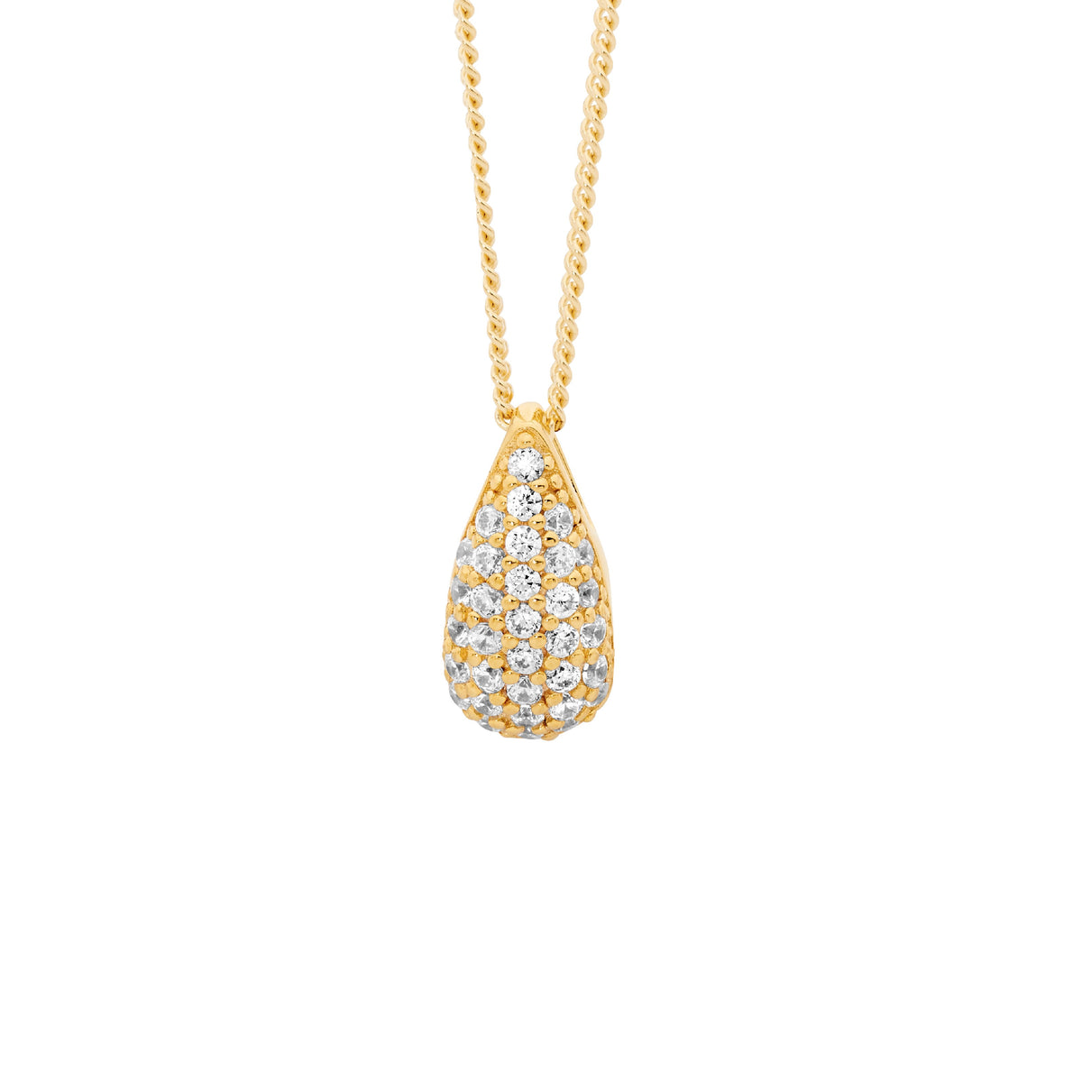 Gold Plated Sterling Silver Cubic Zirconia Pendant