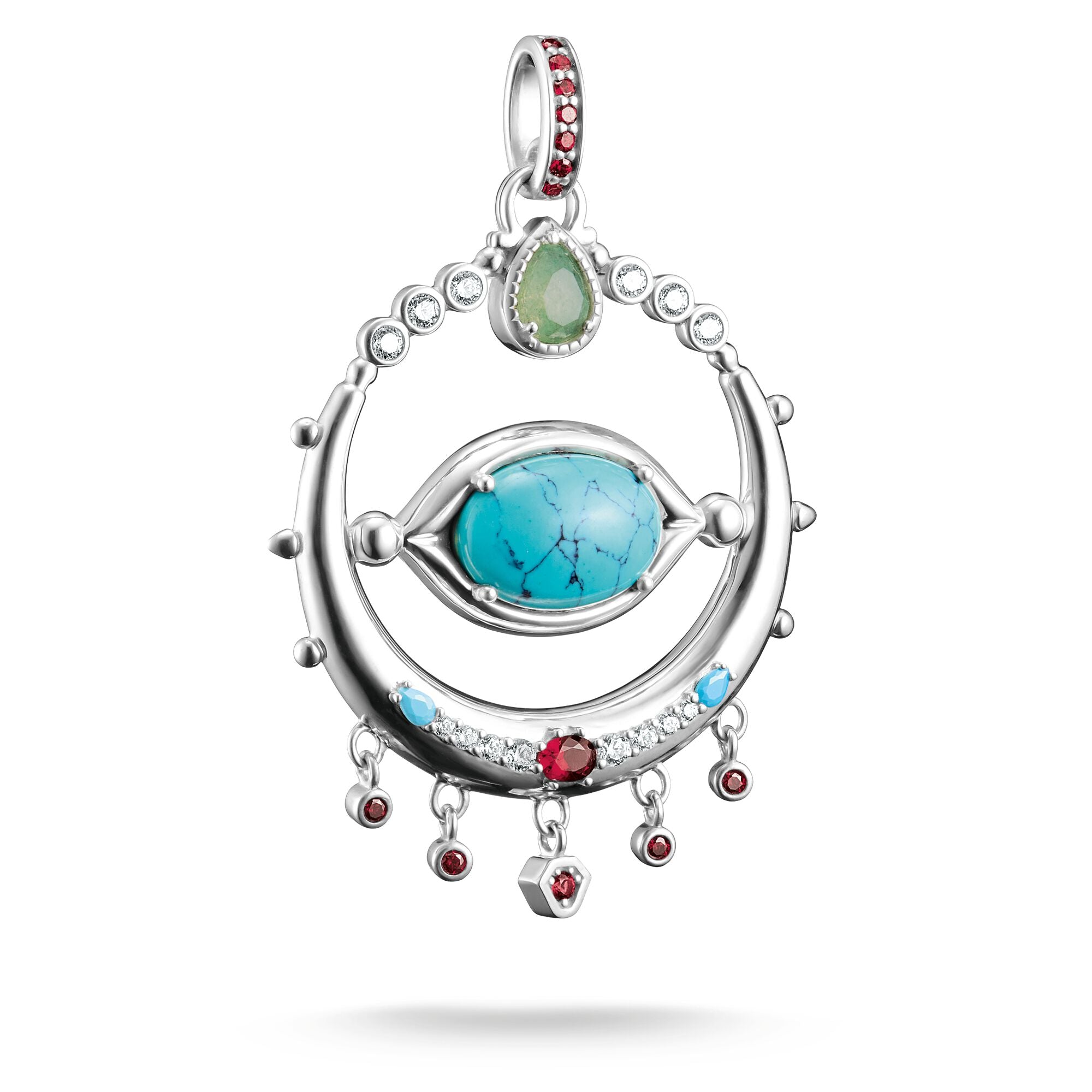 THOMAS SABO Eye Amulet Pendant with Oval Imitation Turquoise