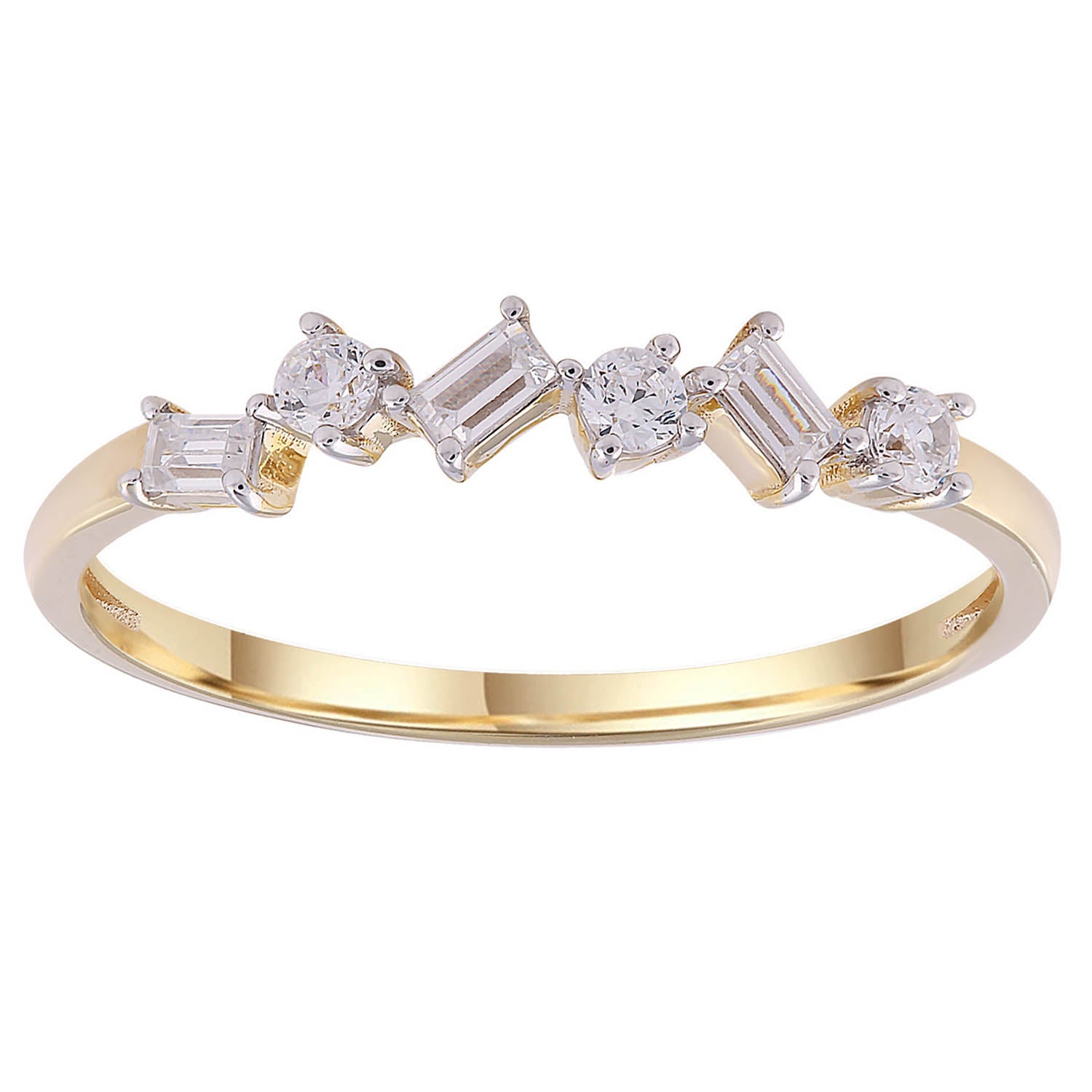Ring with 0.18ct Diamonds in 9ct Yellow Gold
