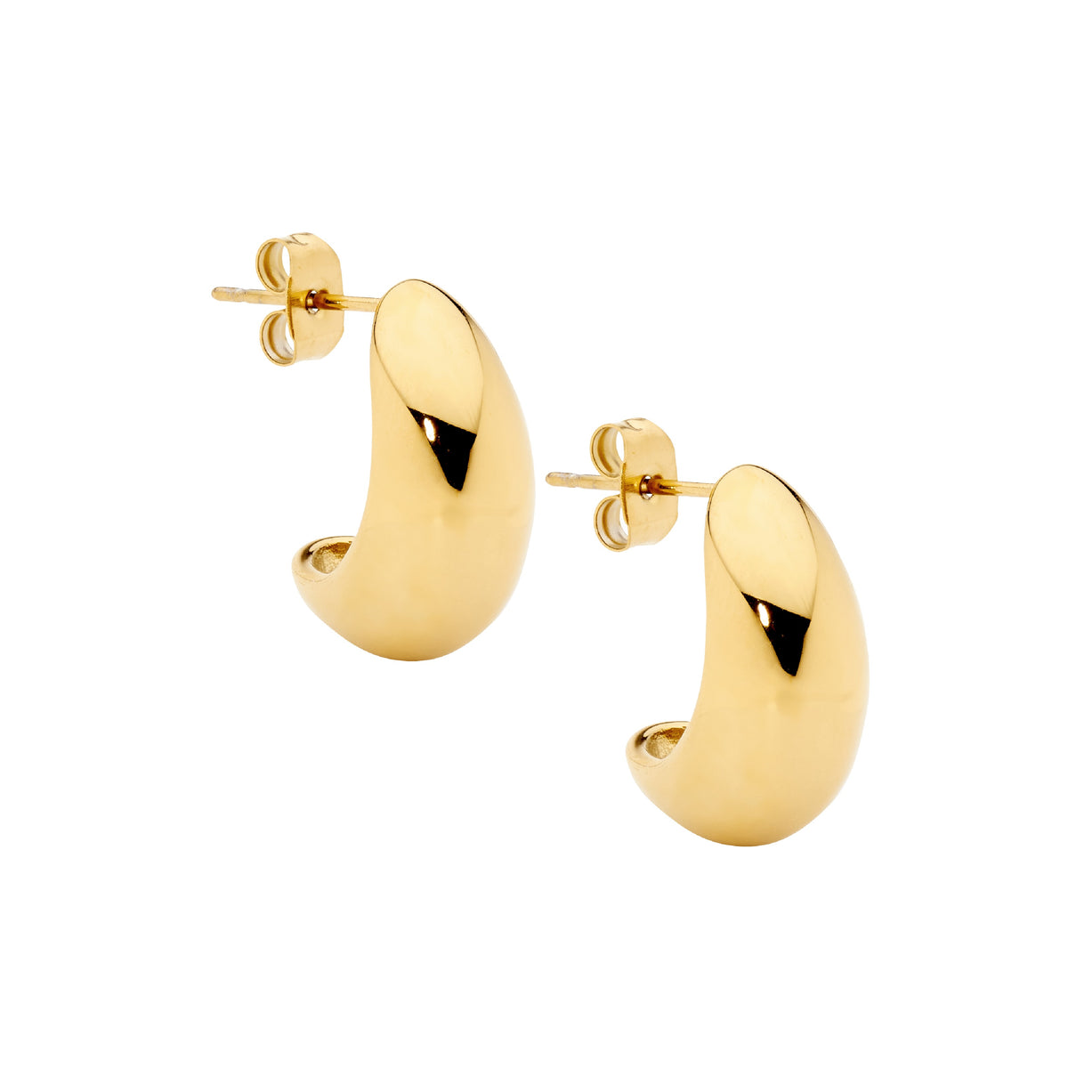Gold Plated Stainless Steel Drop Earrings