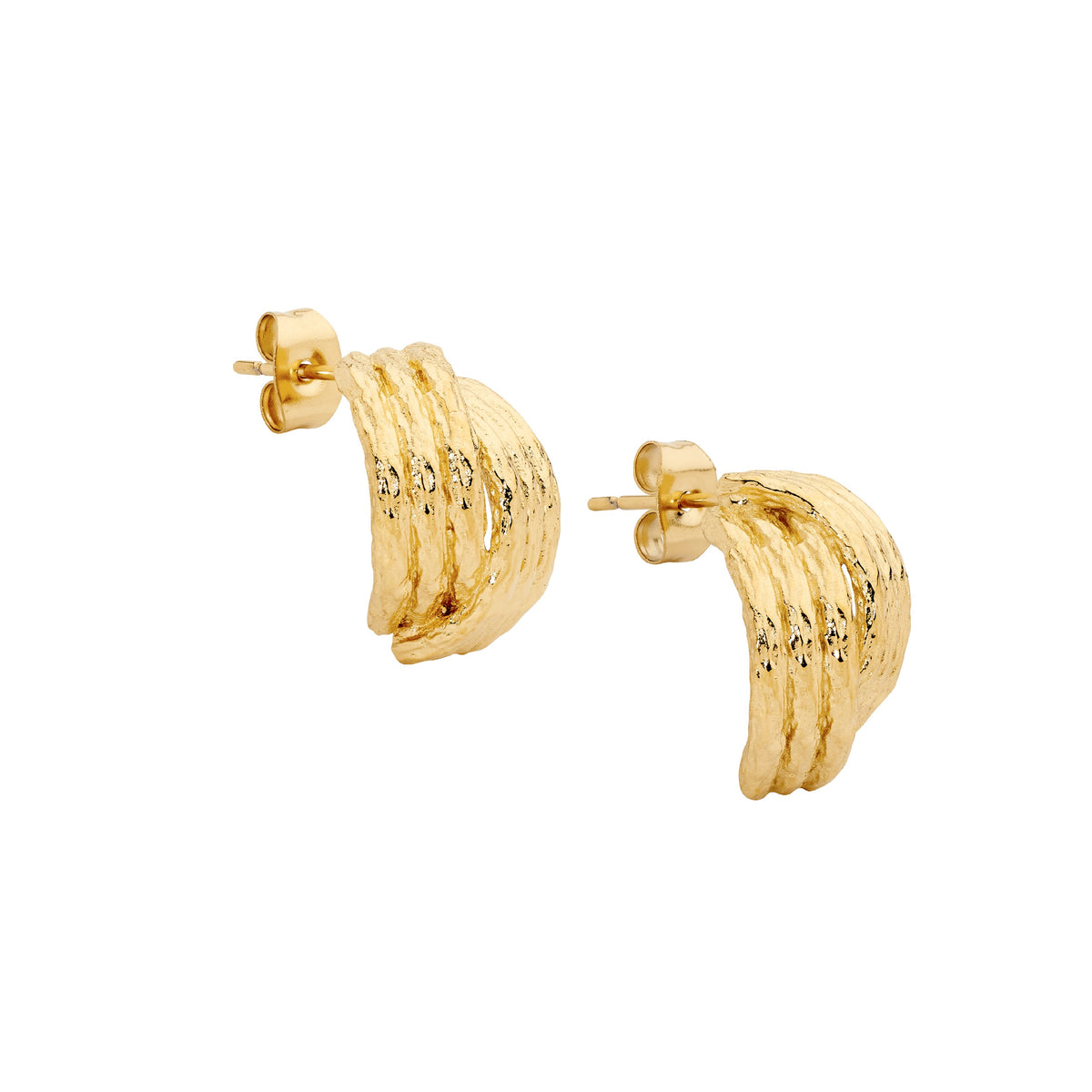 Gold Plated Stainless Steel Hoop Earrings