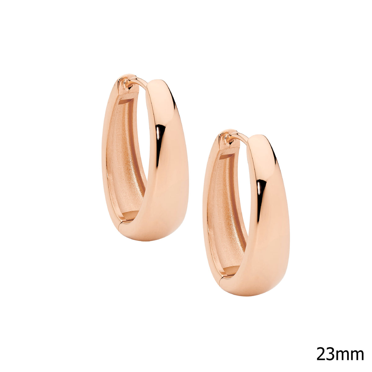 Rose Gold Plated Stainless Steel Hoop Earrings