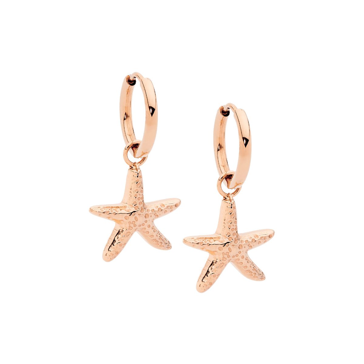 Rose Gold Plated Stainless Steel Hoop Earrings