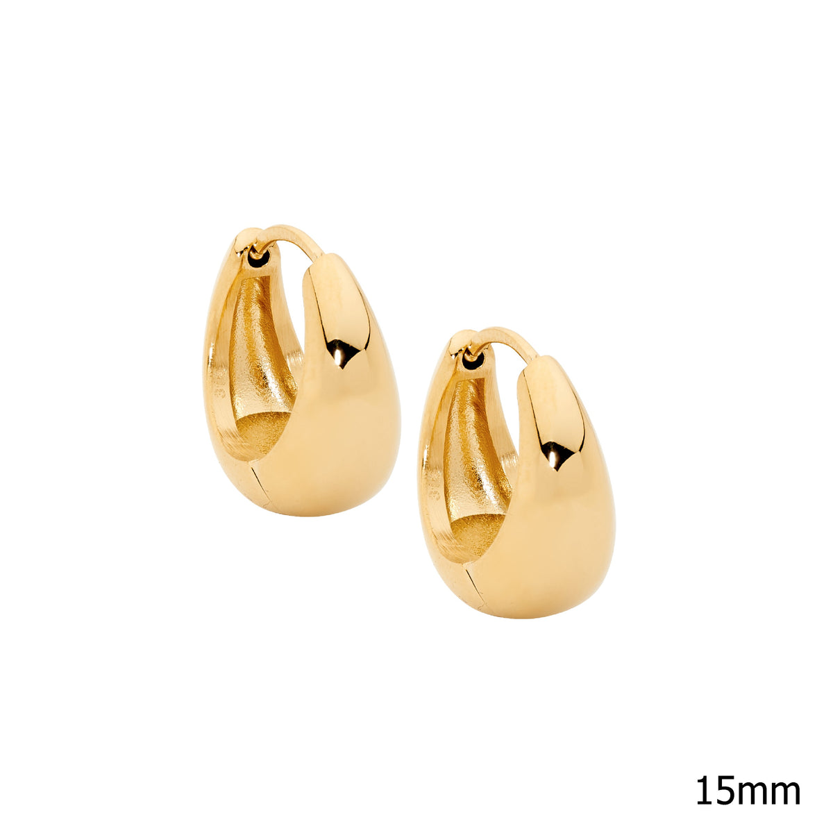 Gold Plated Stainless Steel Hoop Earrings