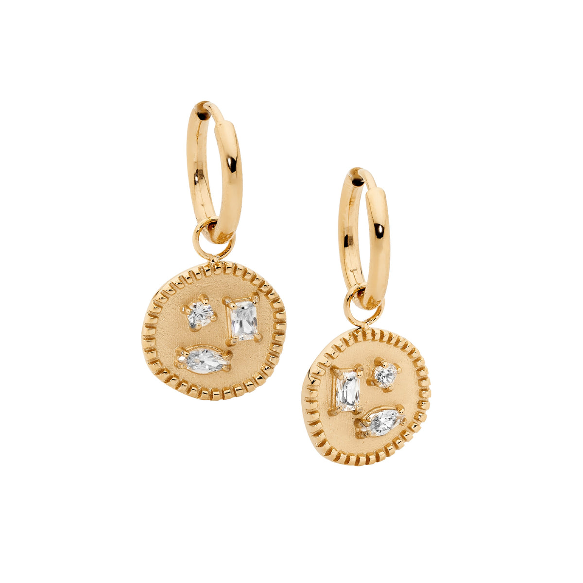 Gold Plated Stainless Steel Hoop Earrings