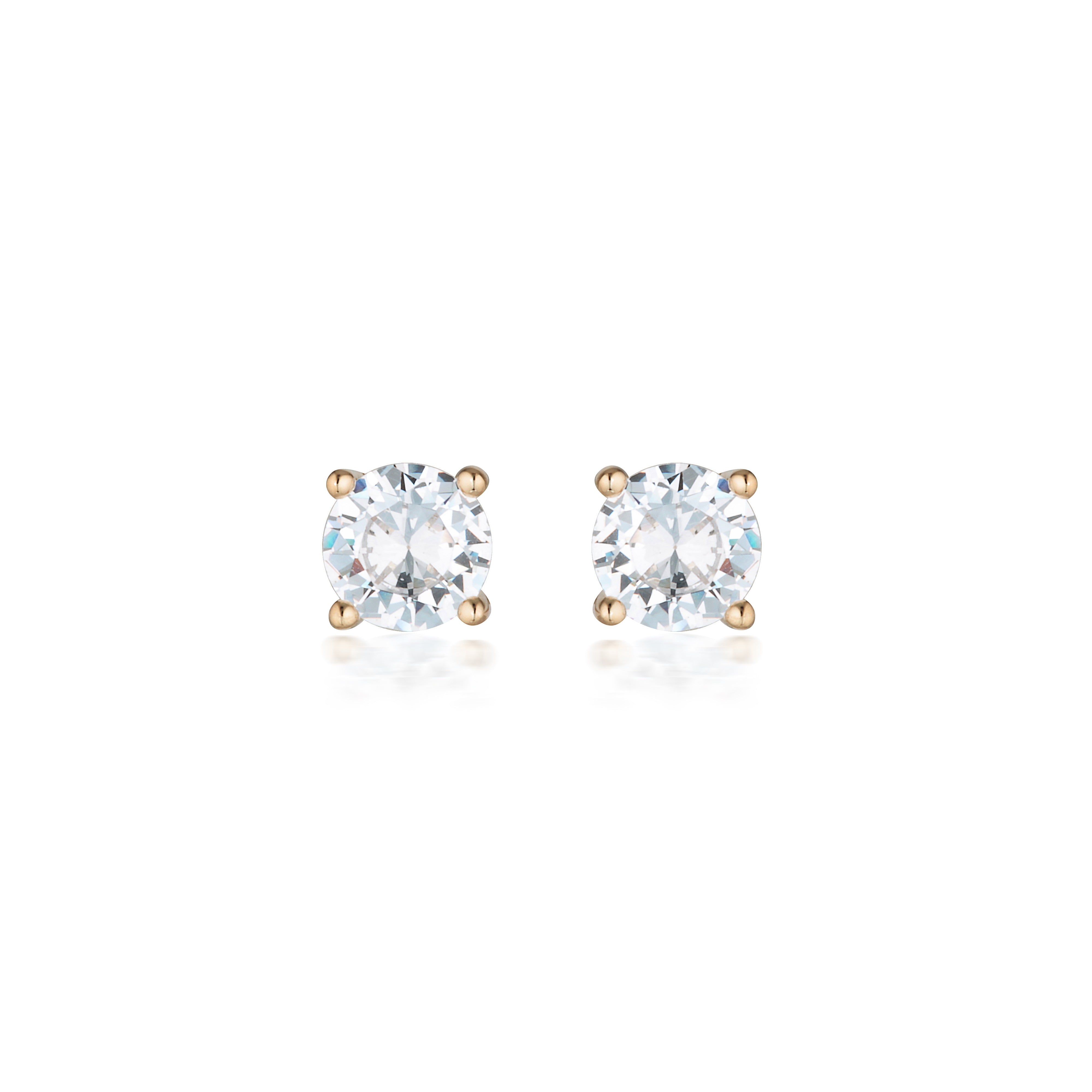 Round Brilliant Cut Studs 1ct in Rose Gold