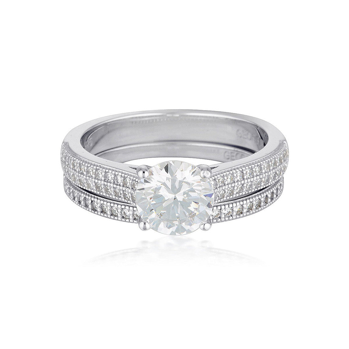 Princess Ring Silver Set