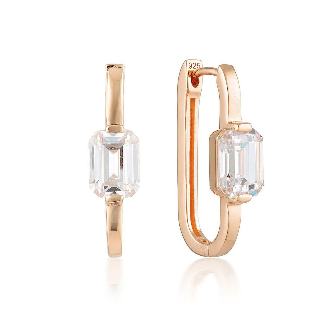 Emilio Rose Gold Hoop Earrings