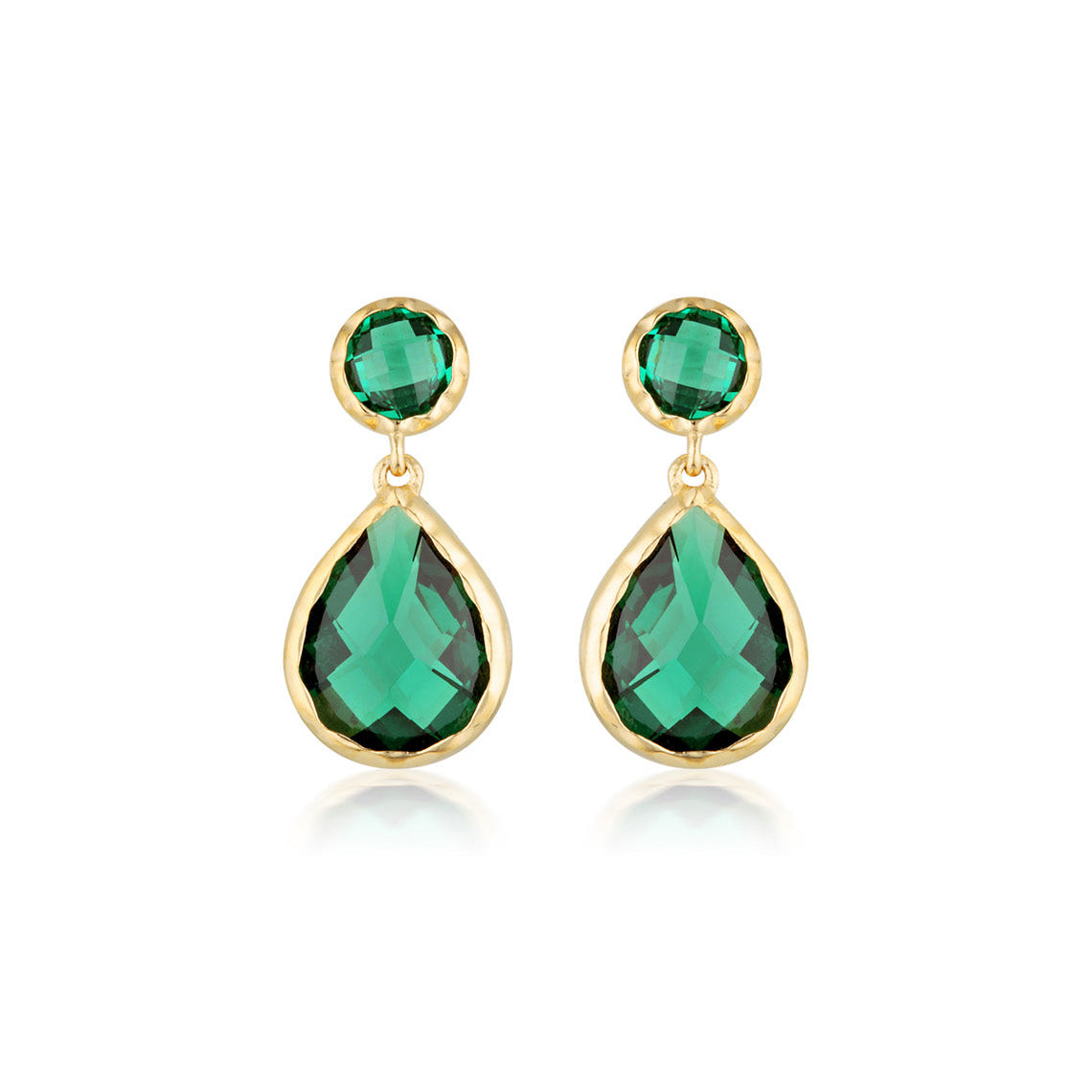 Luxe Nobile Earrings Green / Gold