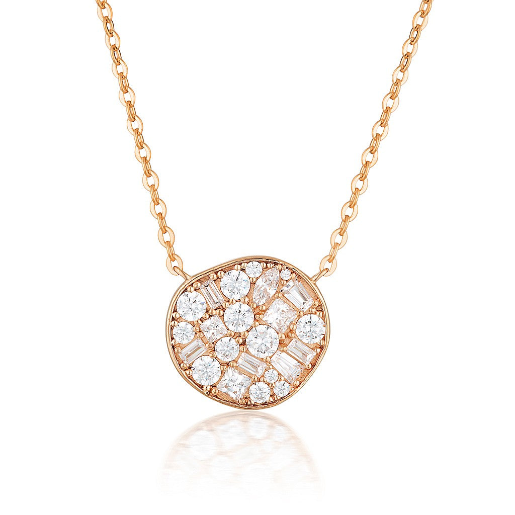 Fili Large Mosaic Rose Gold Pendant