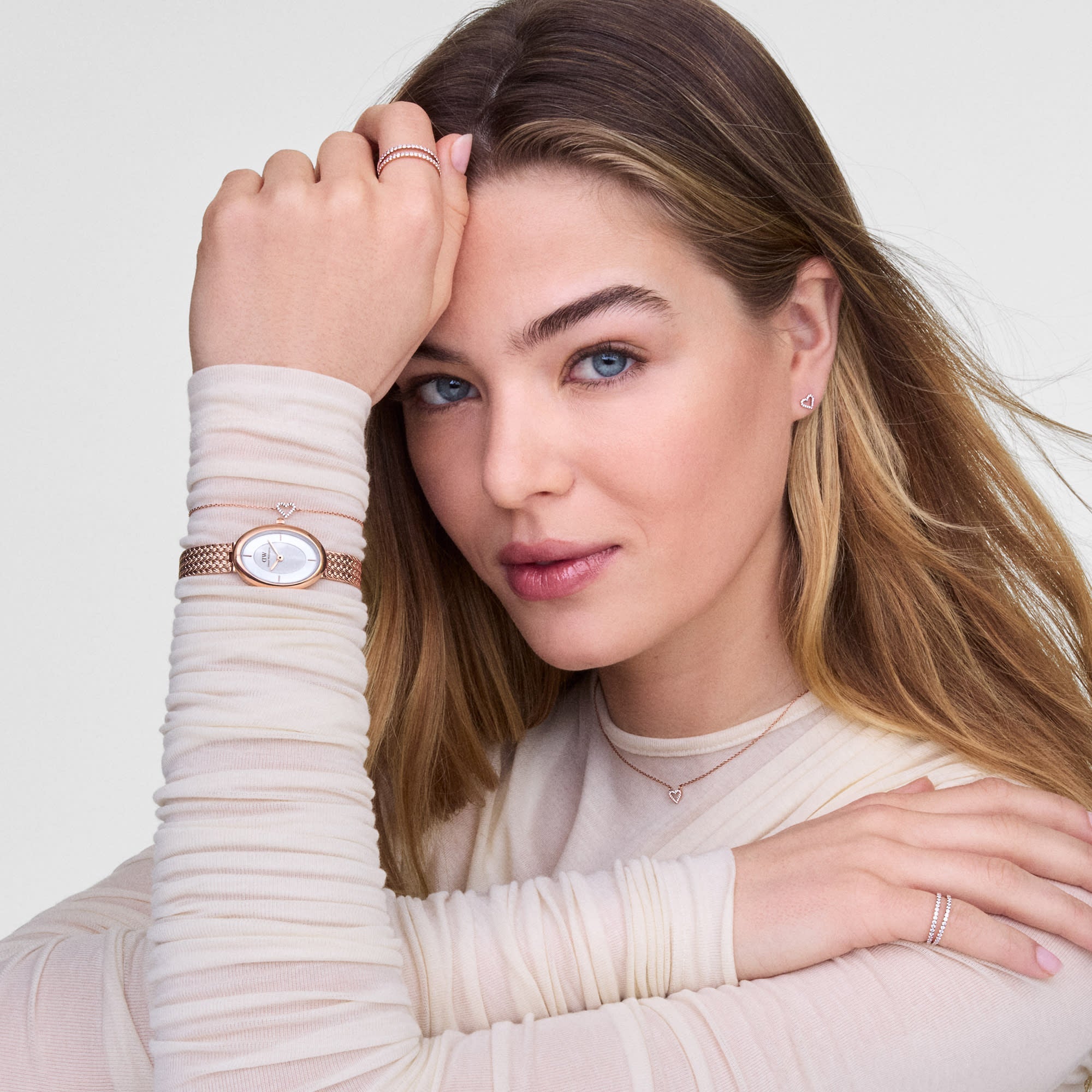 Daniel Wellington Mirelle Heart Earring Rose Gold