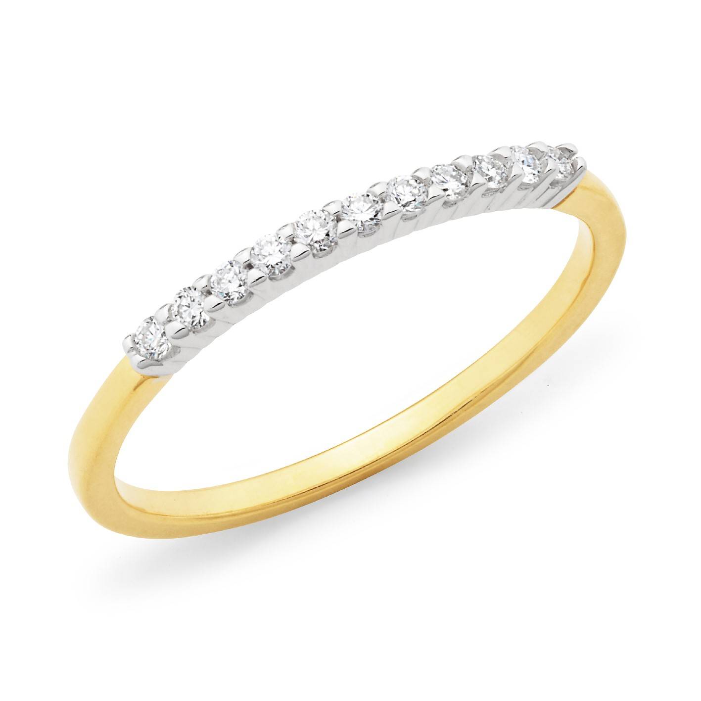 Claw set diamond wedding ring