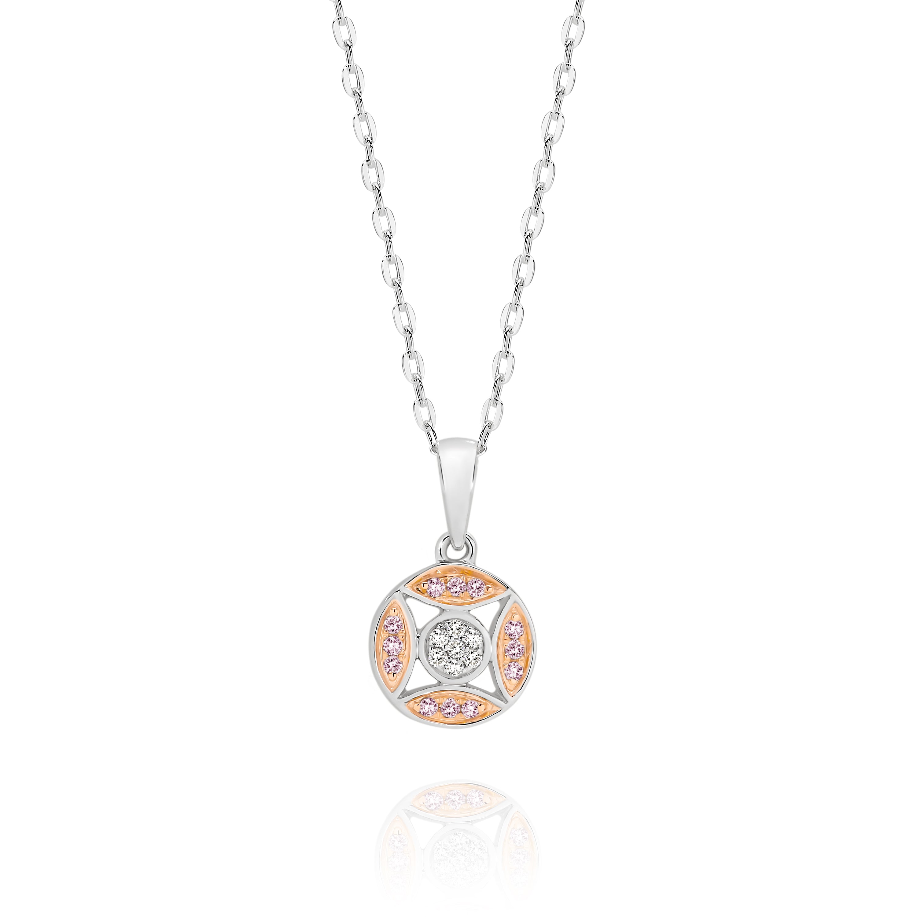 9ct 0.10ct Natural Australian Pink Diamond Pendant