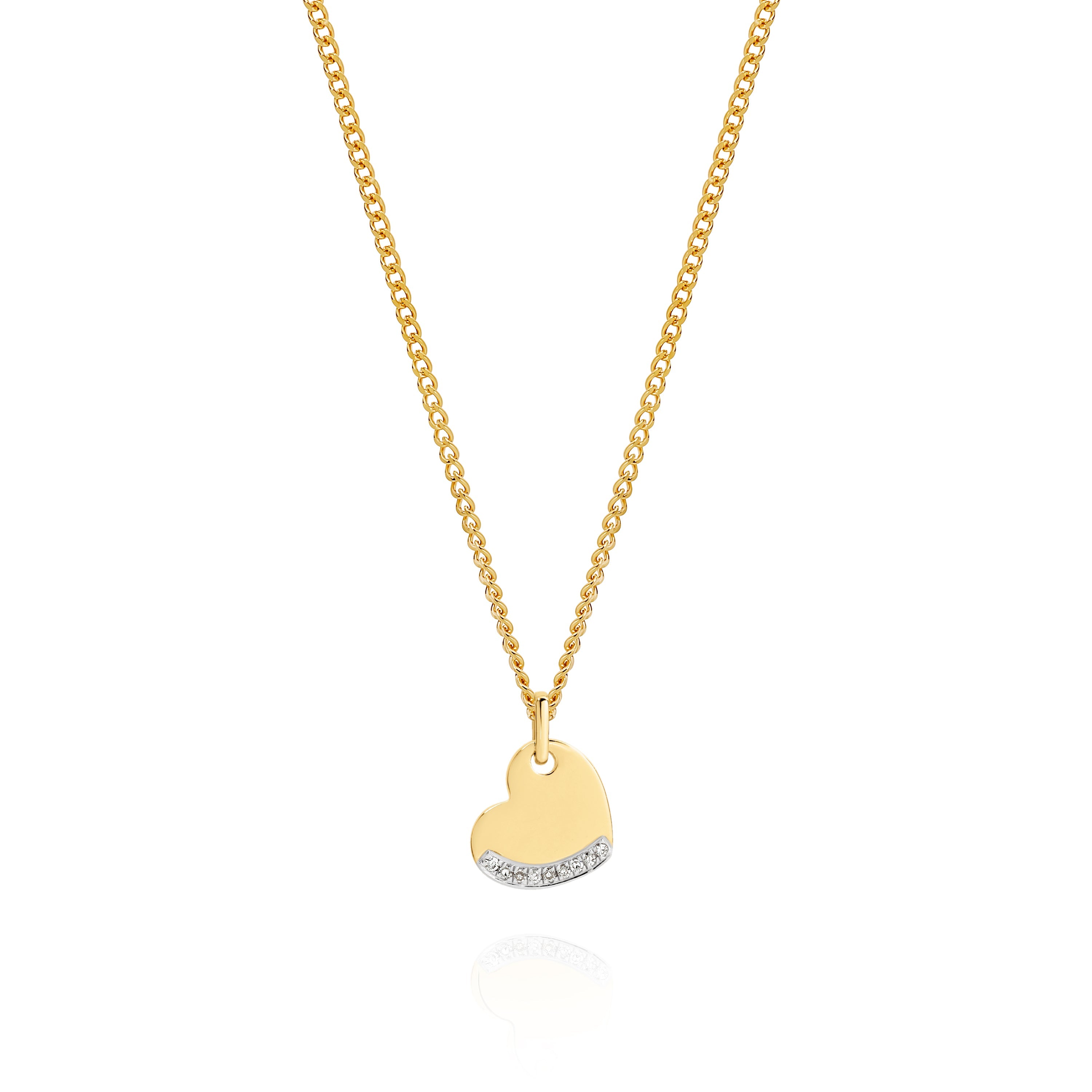 9ct 0.03ct diamond eangravable pendant