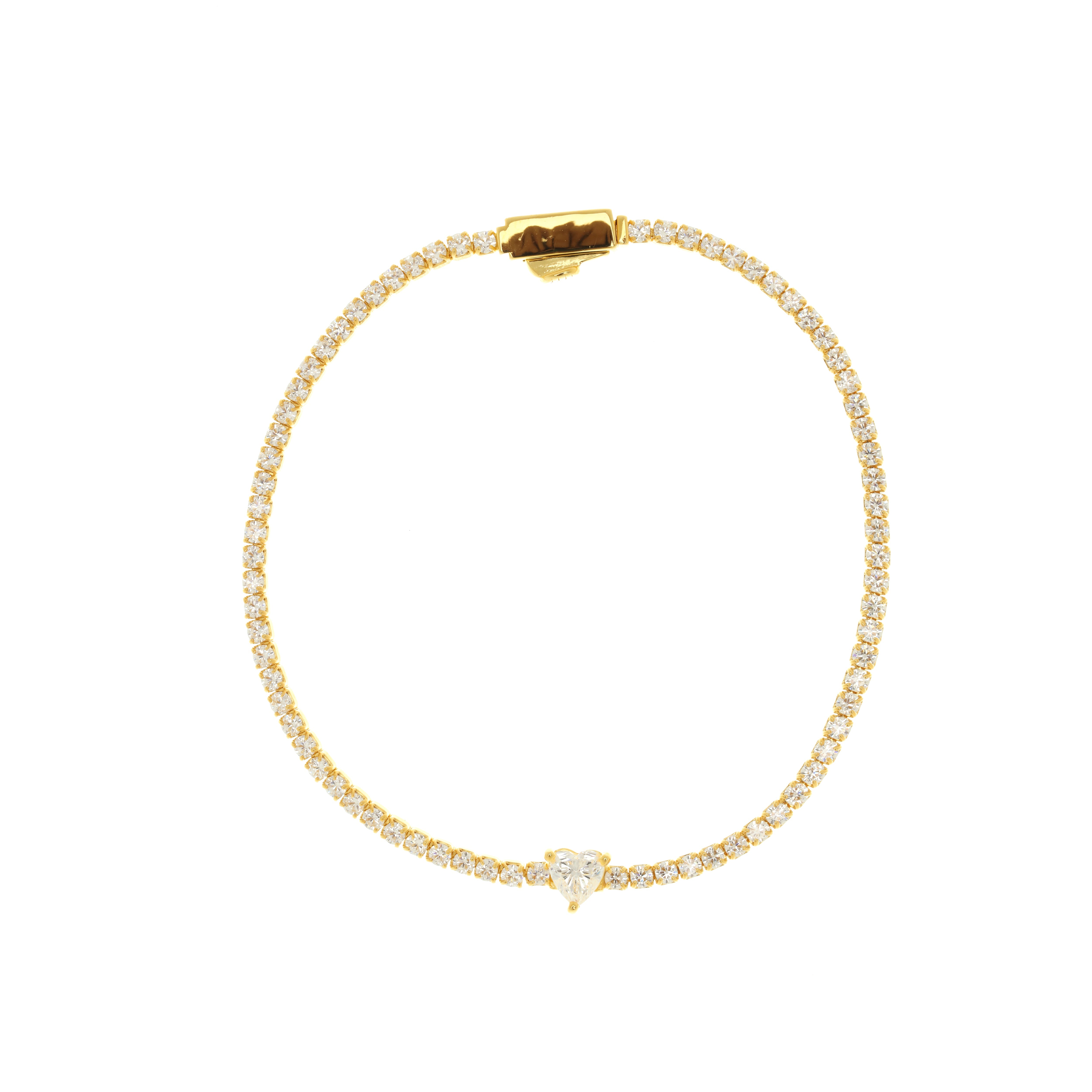 Georgini Sweetheart Tennis Bracelet Gold 18cm