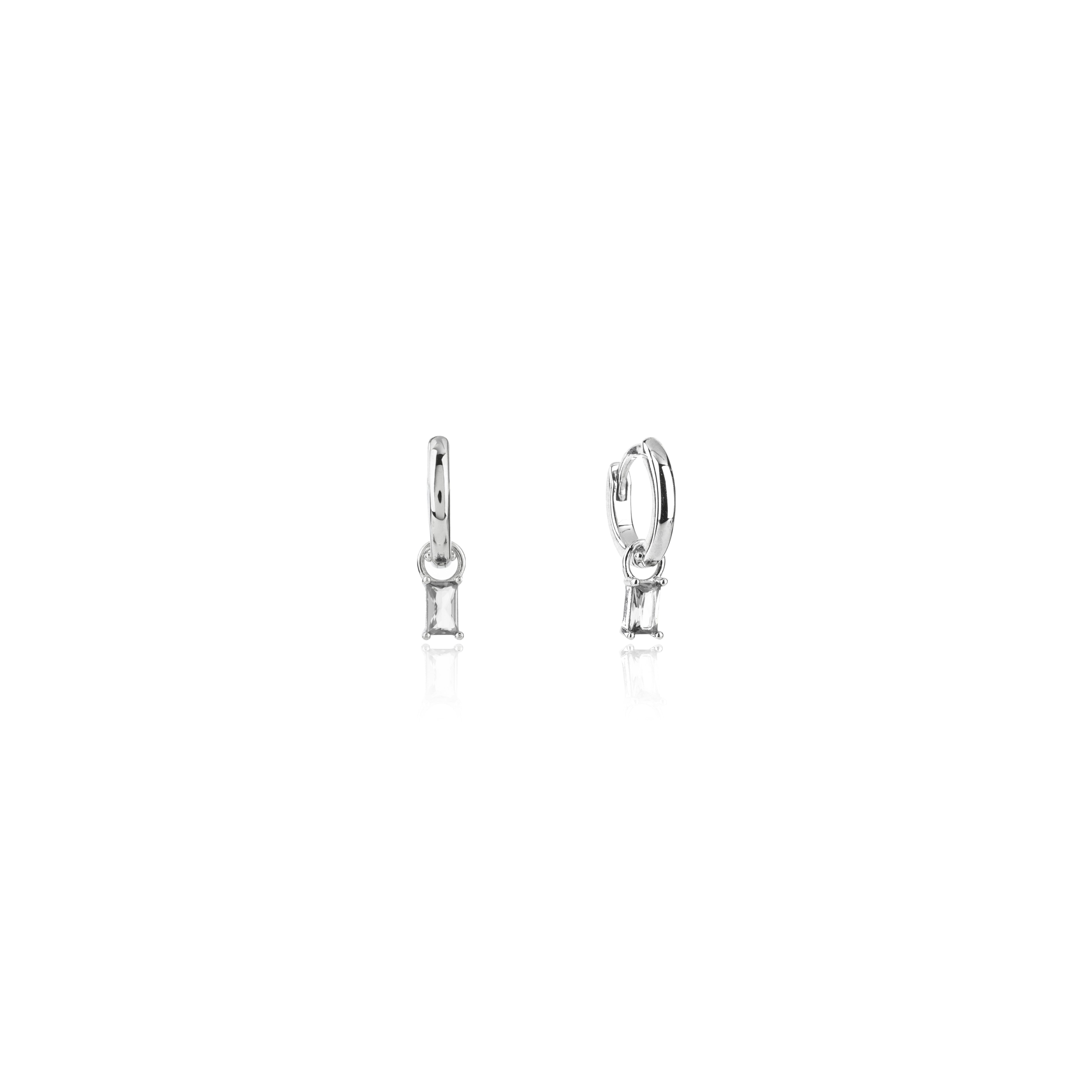 Georgini Gifts Baby Baguette Hoop Silver