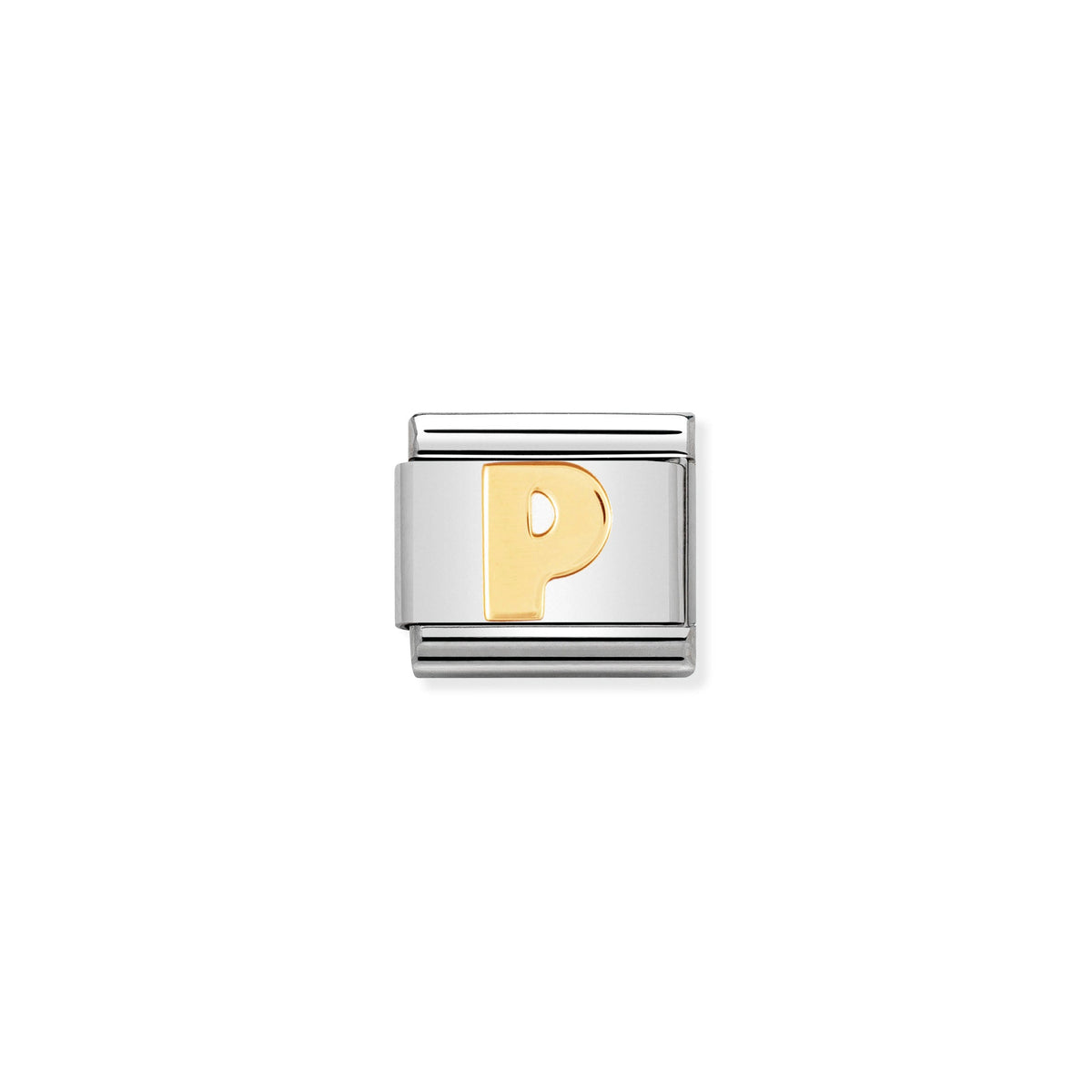 NOMINATION Composable Classic Link 030101/16 Letter P in 18ct Gold