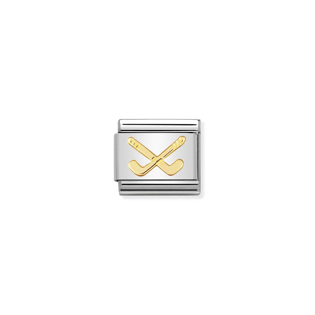 NOMINATION Composable Classic Link 030106/07 Hockey Sticks in 18ct Gold