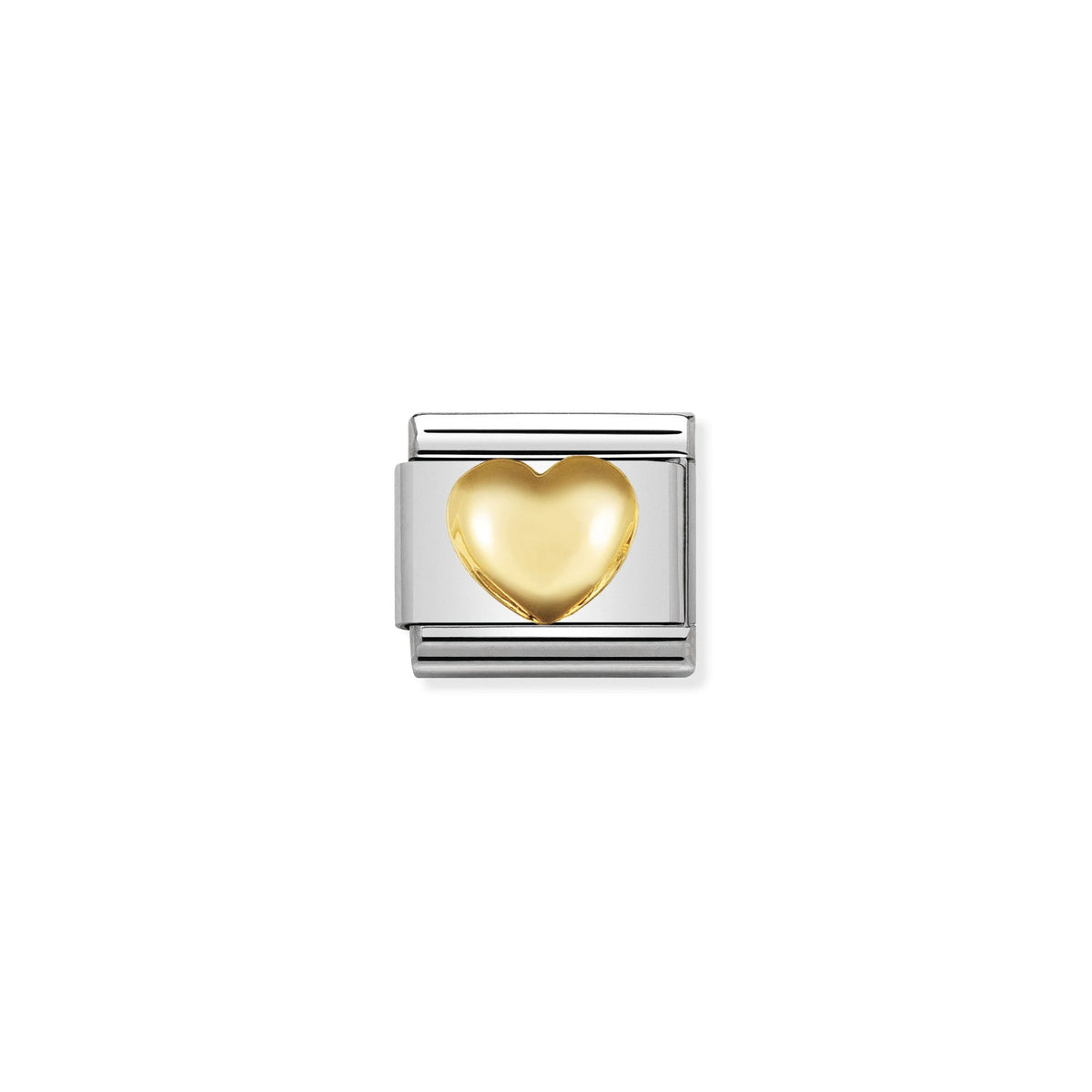 NOMINATION Composable Classic Link 030116/01 Raised Heart in 18ct Gold