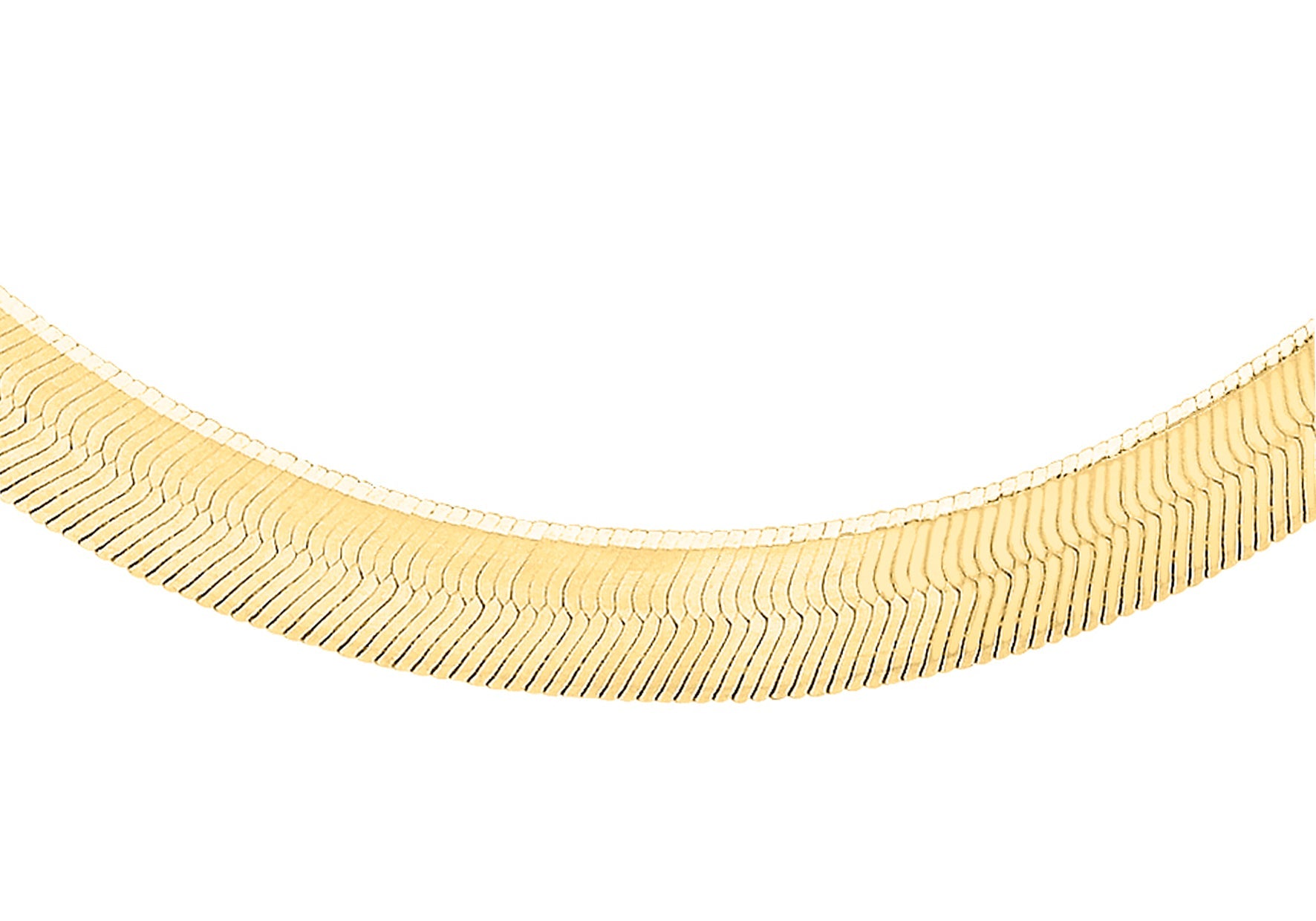 9ct Yellow Gold Herringbone Necklace 46cm